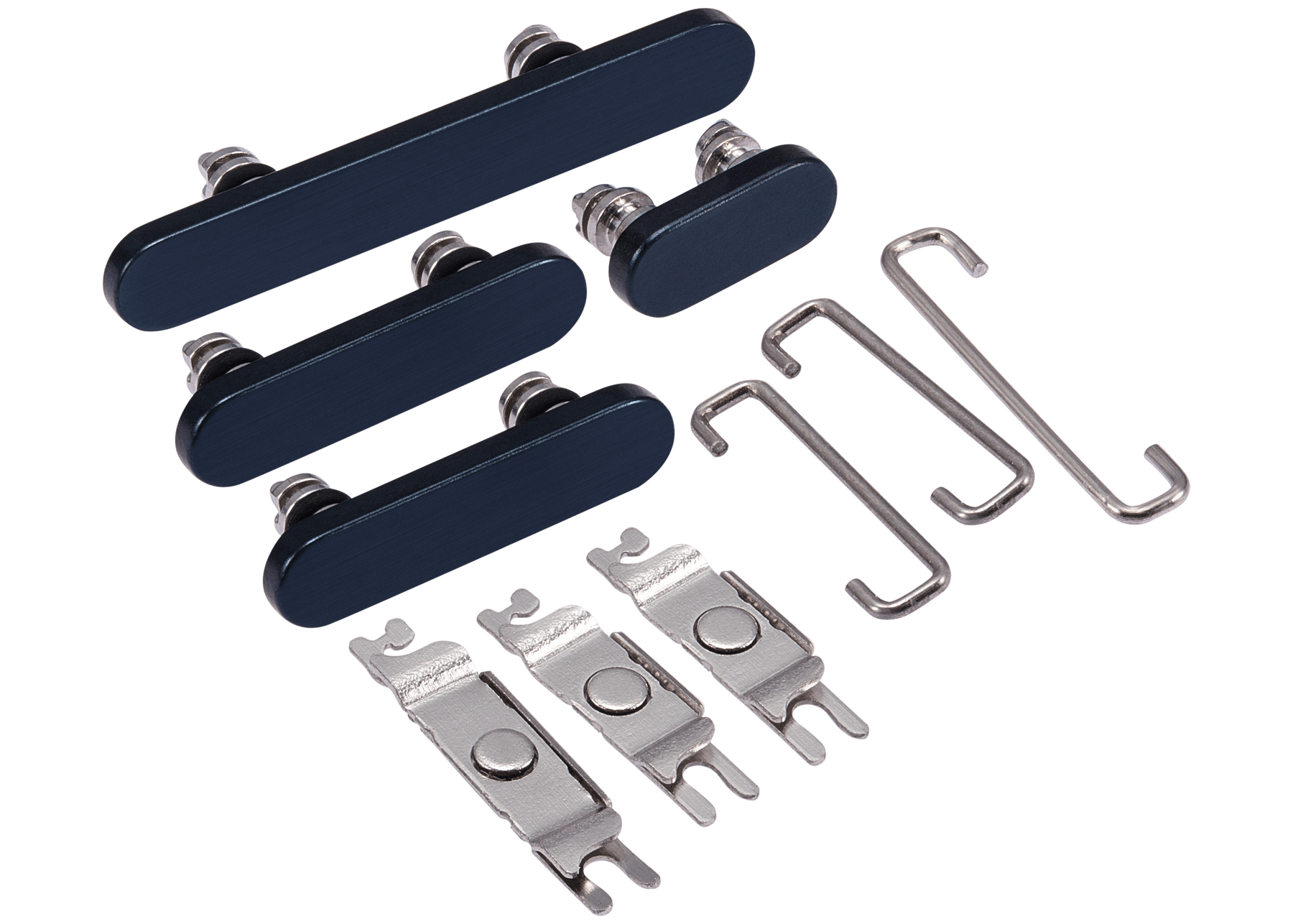 Hard Buttons (Power / Volume / Switch) Compatible For iPhone 15 Pro / 15 Pro Max (Blue Titanium)