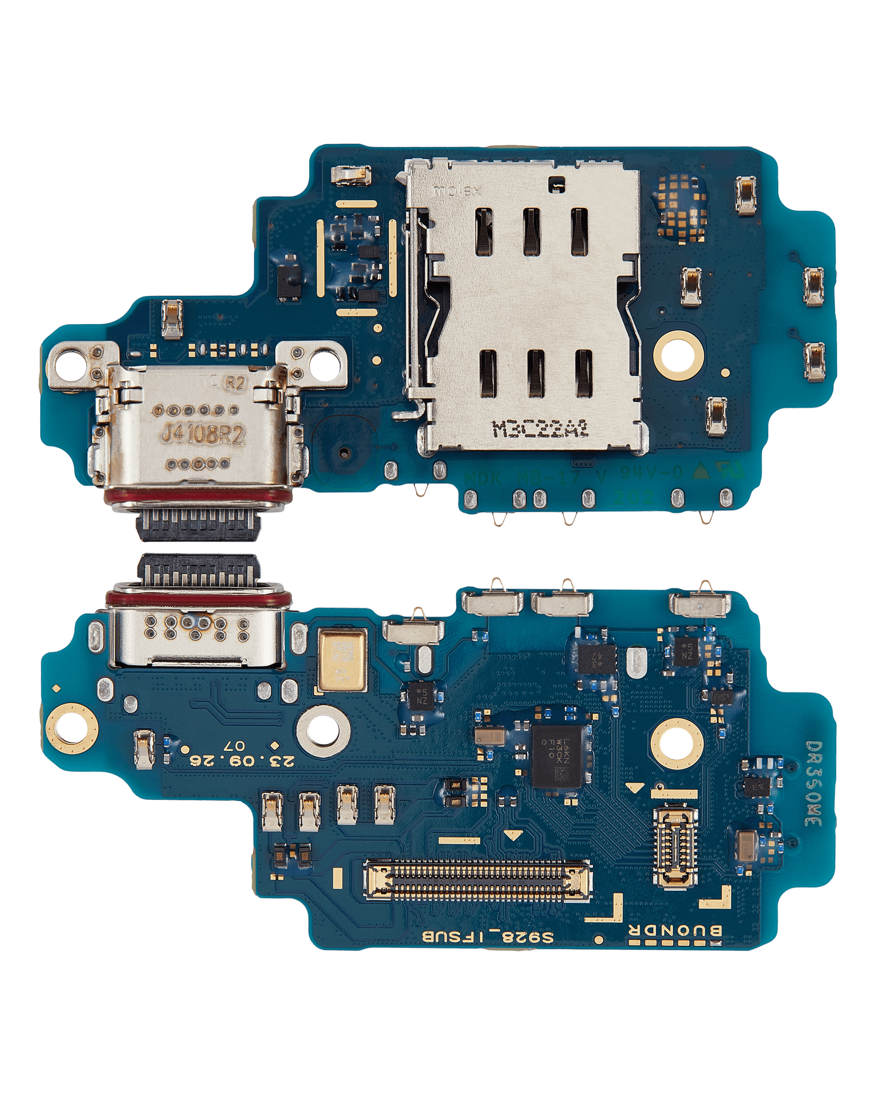 Charging Port Board With Sim Card Reader Compatible For Samsung Galaxy S24 Ultra 5G  Replacement (S928B) (International Version)