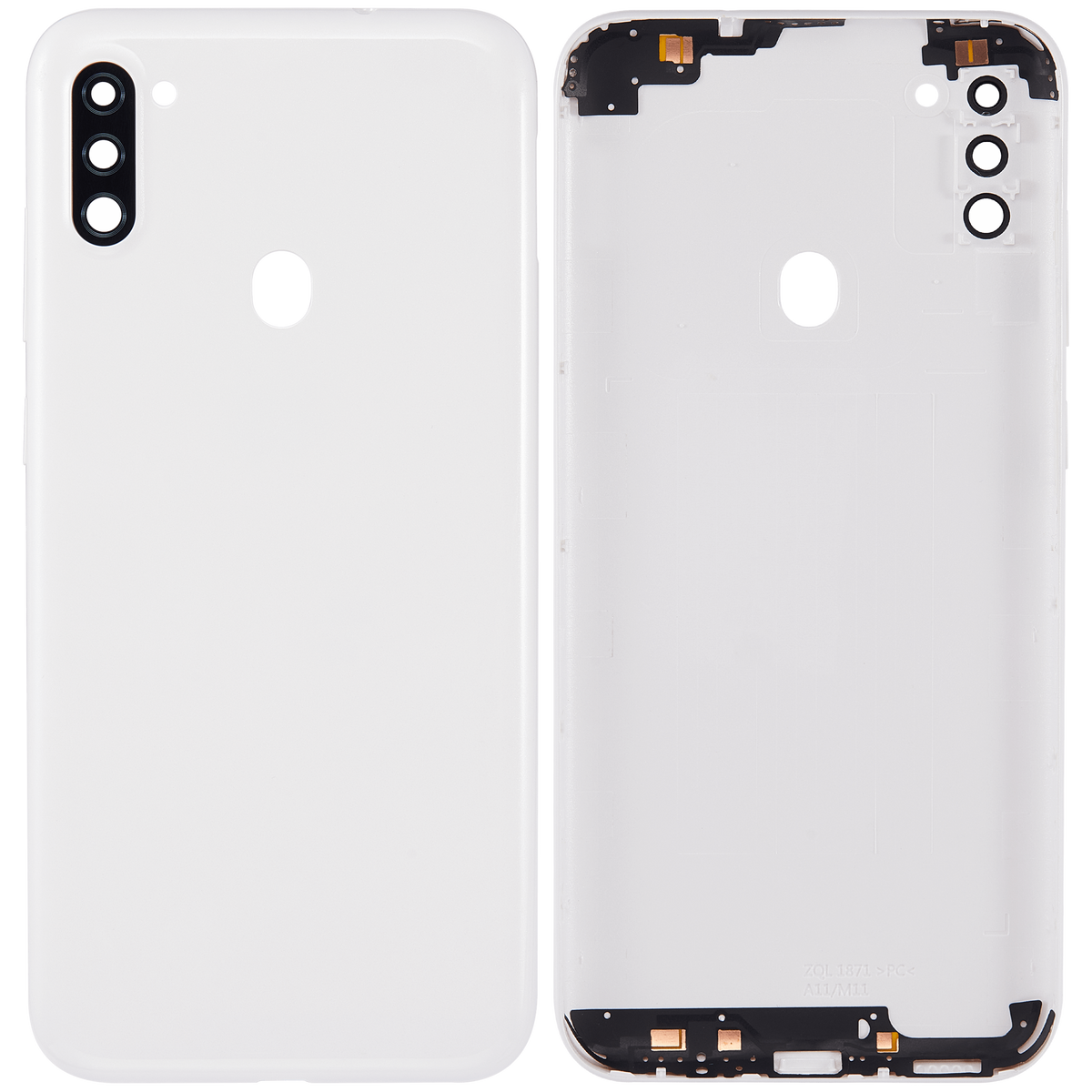 Back Cover With Camera Lens Compatible For Samsung Galaxy A11 (A115 / 2020) (International Version) (Vemake) (White)