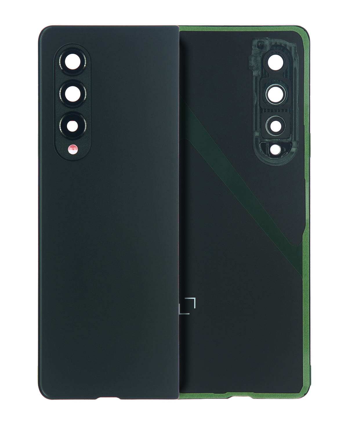 Back Cover Glass With Camera Lens Compatible For Samsung Galaxy Z Fold 3 Replacement(Service Pack) (Phantom Black)