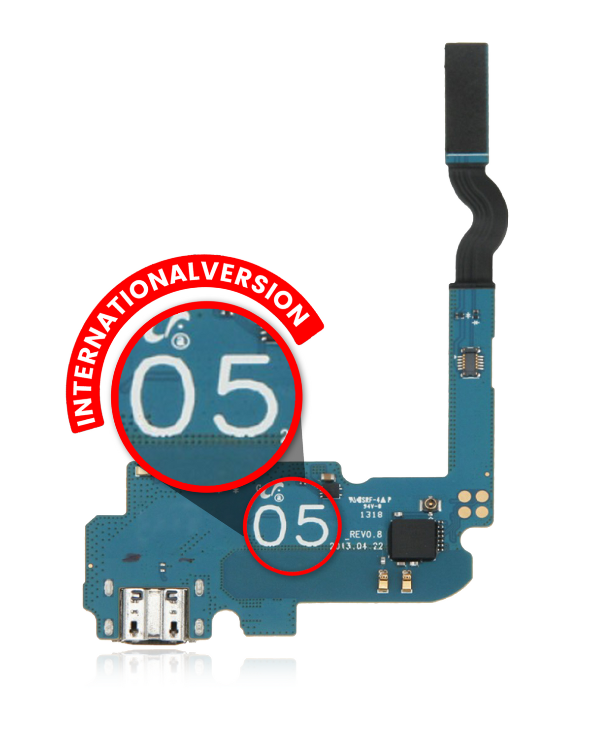 Charging Port Flex Cable Replacement Compatible For Samsung Galaxy Mega (I9200) (International Version) (Premium)
