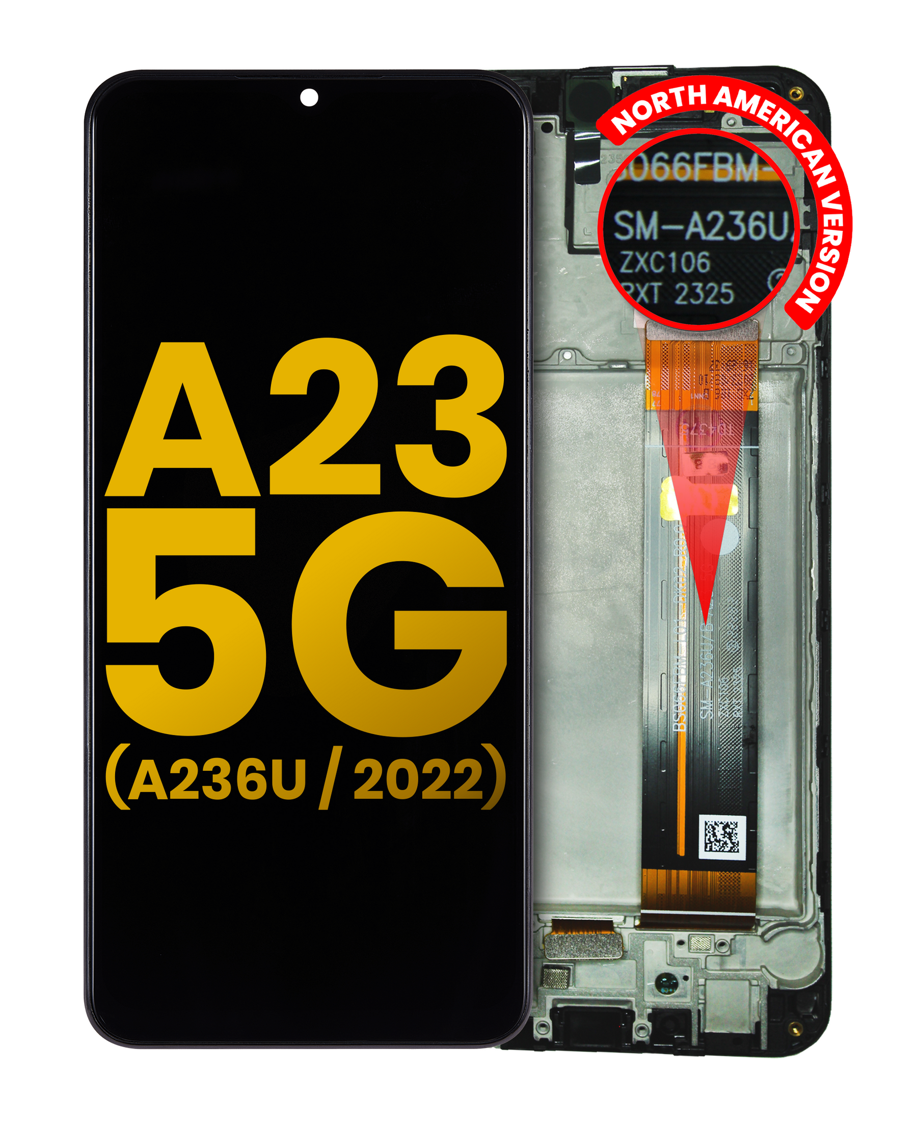 LCD Assembly With Frame Compatible For Samsung Galaxy A23 5G (A236U/B / 2022) (North American U/B Version) (Refurbished) (All Colors)