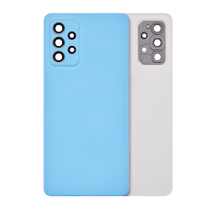 Replacement Back Cover Glass With Camera Lens Compatible For Samsung Galaxy A72 (A725 / 2021) (Service Pack) (Blue)
