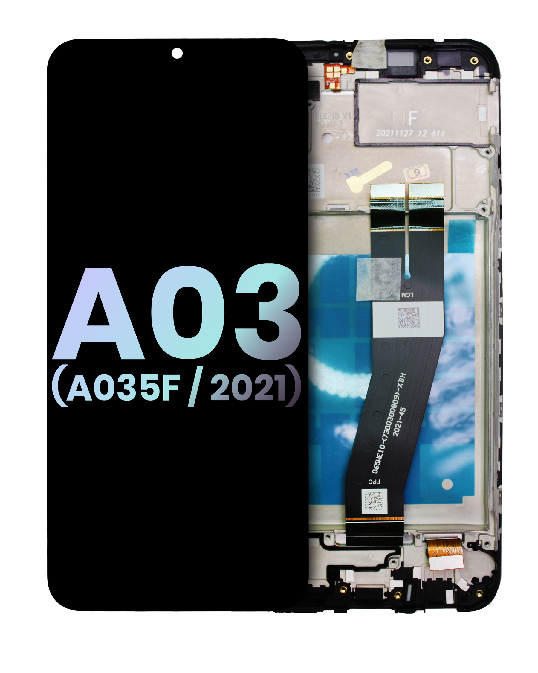 LCD Assembly With Frame Compatible For Samsung Galaxy A03 (A035F / 2021) (Service Pack) (All Colors)