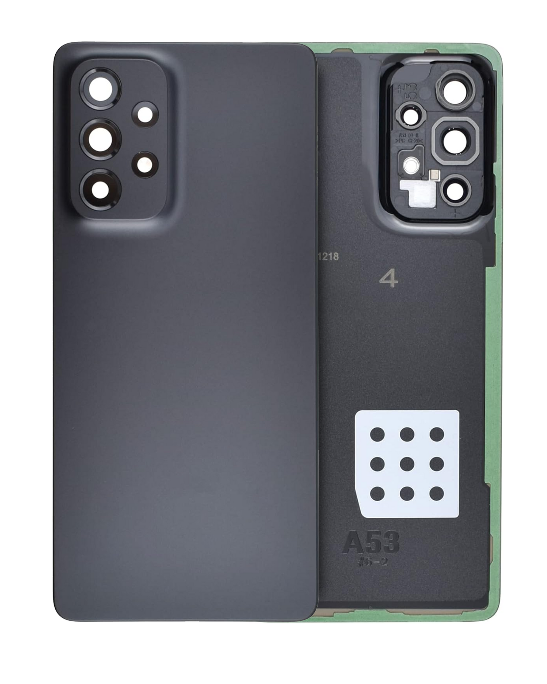 Replacement Back Cover Glass With Camera Lens Compatible For Samsung Galaxy A53 5G by macfactory.in(A536 / 2022) (Service Pack) (Black)