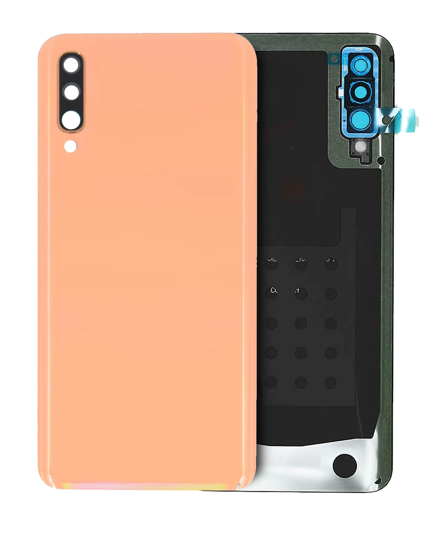 Back Cover Glass With Camera Lens Compatible For Samsung Galaxy A50 (A505 /2019) (Service Pack) (Orange)