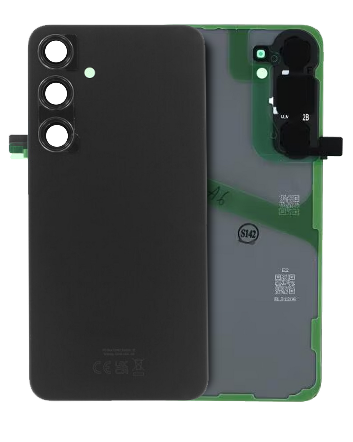 Back Cover Glass Replacement With Camera Lens Compatible For Samsung Galaxy S24 Plus (Service Pack) (Onyx Black)