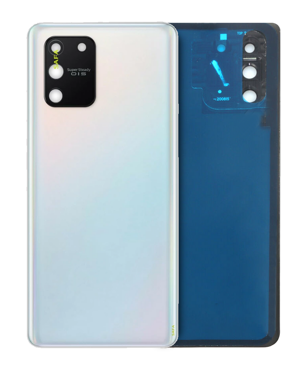 Back Cover Glass With Camera Lens Compatible For Samsung Galaxy S10 Lite  Replacement (Service Pack) (Prism White)