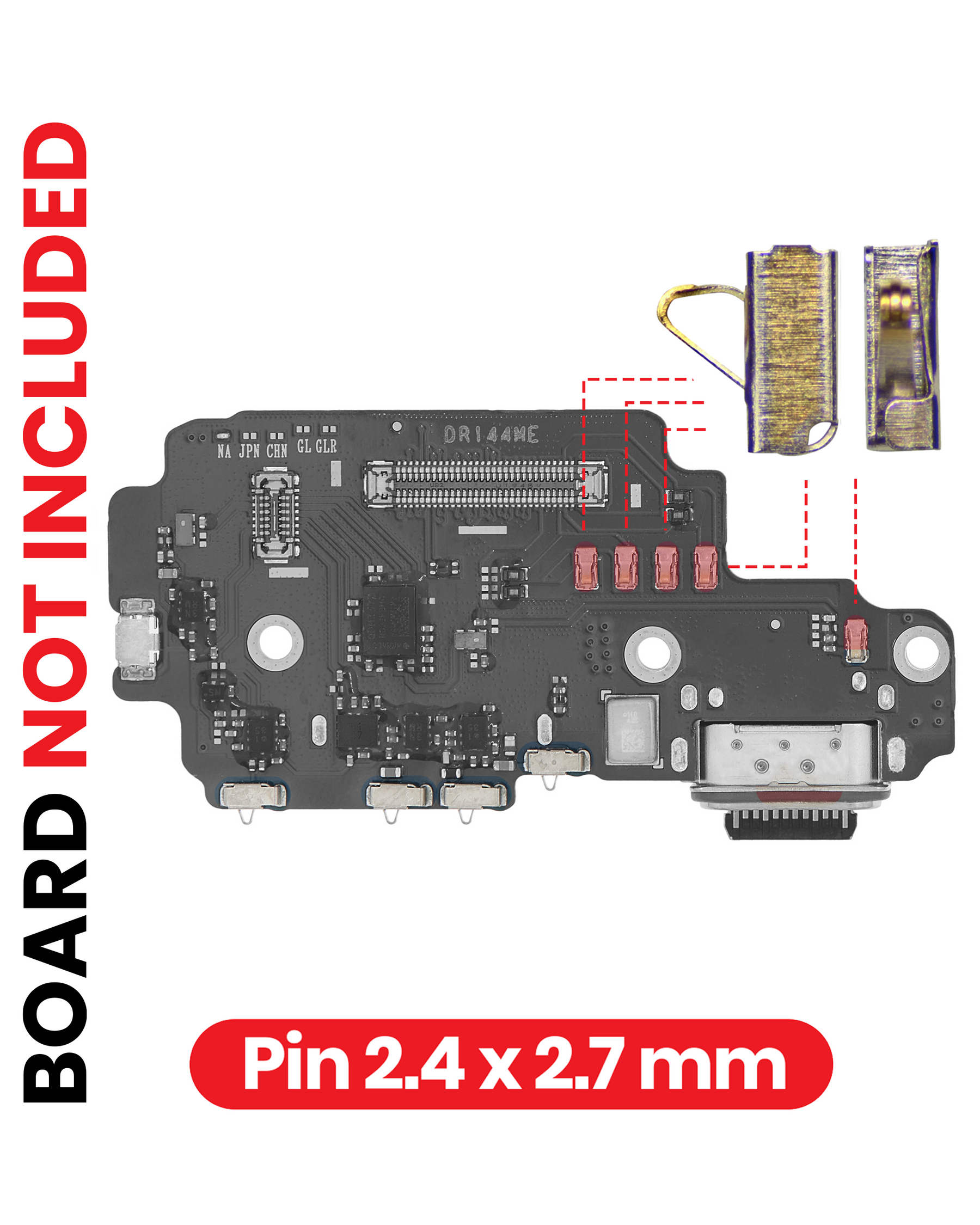 PCB Board Contact Pins Compatible For All Samsung Models Replacement (Width: 2.4mm / Length: 2.7mm)
