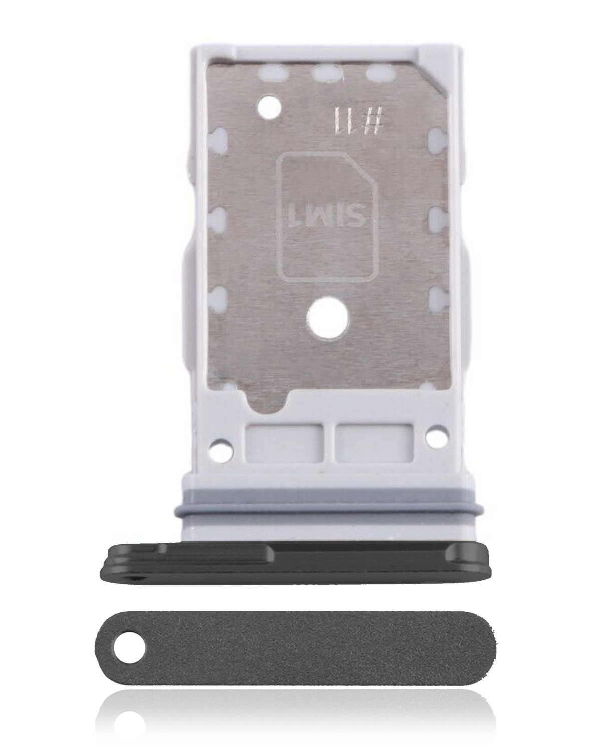 Dual Sim Card Tray Compatible For Samsung Galaxy S24 Ultra 5G Replacement (Titanium Black)