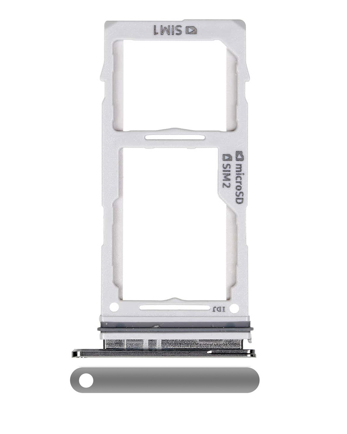 Single Sim Card Tray Compatible For Samsung Galaxy S10 / S10 Plus / S10E Replacement (Prism White)