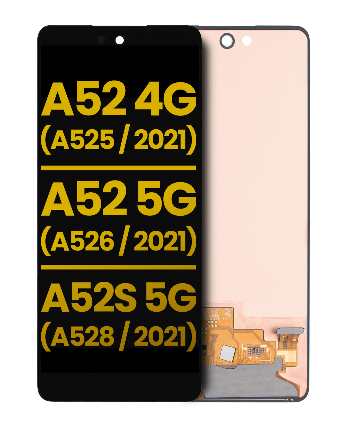 Replacement OLED Assembly Without Frame Compatible For Samsung A52 4G (A525 / 2021) / 5G (A526 / 2021) / A52S 5G (A528 / 2021) (Refurbished) (All Colors)