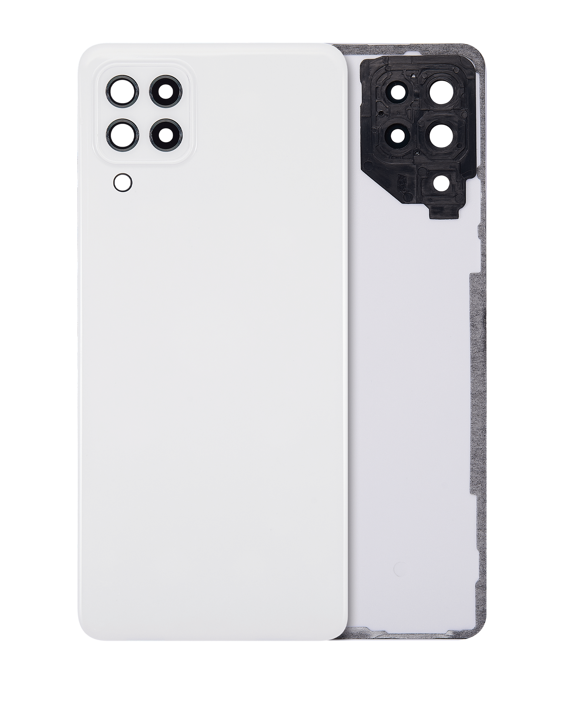 Back Cover Glass With Camera Lens Compatible For Samsung Galaxy A22 4G (A225 / 2021) (Service Pack) (White)