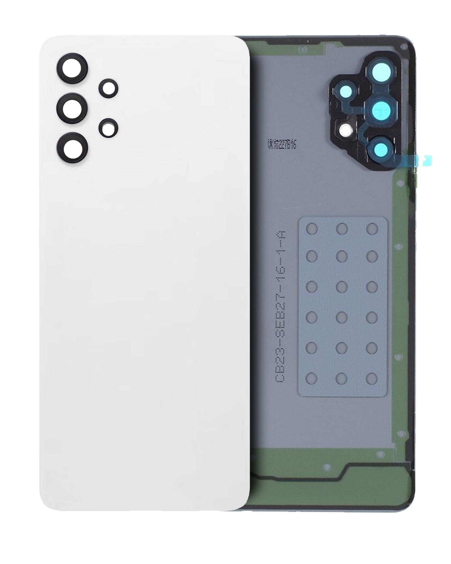 Back Cover Glass With Camera Lens Compatible For Samsung Galaxy A32 4G (A325 / 2021) (Service Pack) (Awesome White)