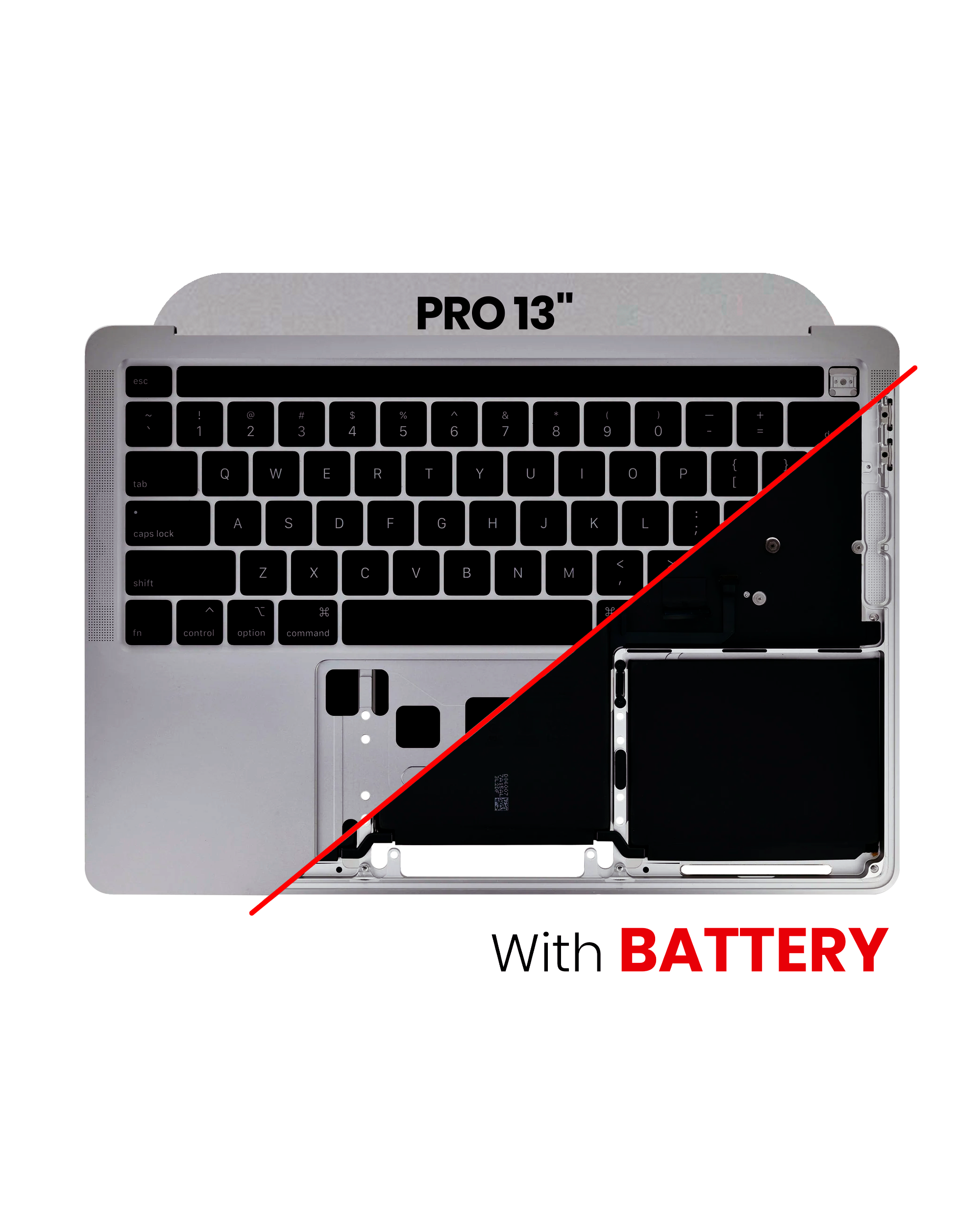 Apple Macbook A1708 Clavier Haut Étui Assemblage Repose Mains Argent
