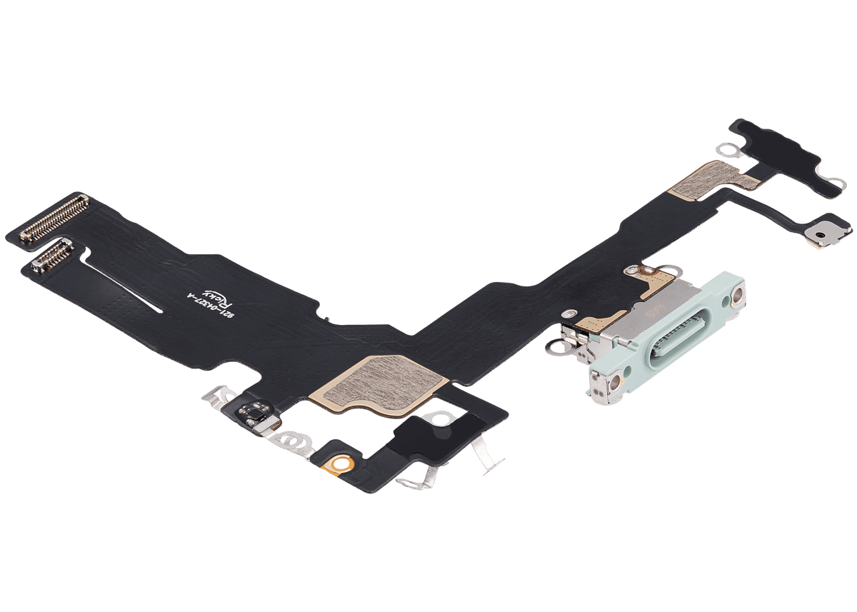 Charging Port Flex Cable Compatible For iPhone 15 (Aftermarket Plus) (Green)