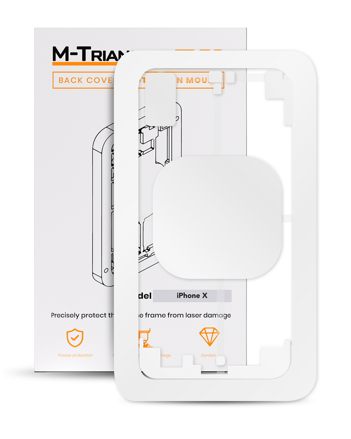 Laser Machine Protection Mold Compatible For iPhone X (M-Triangel)