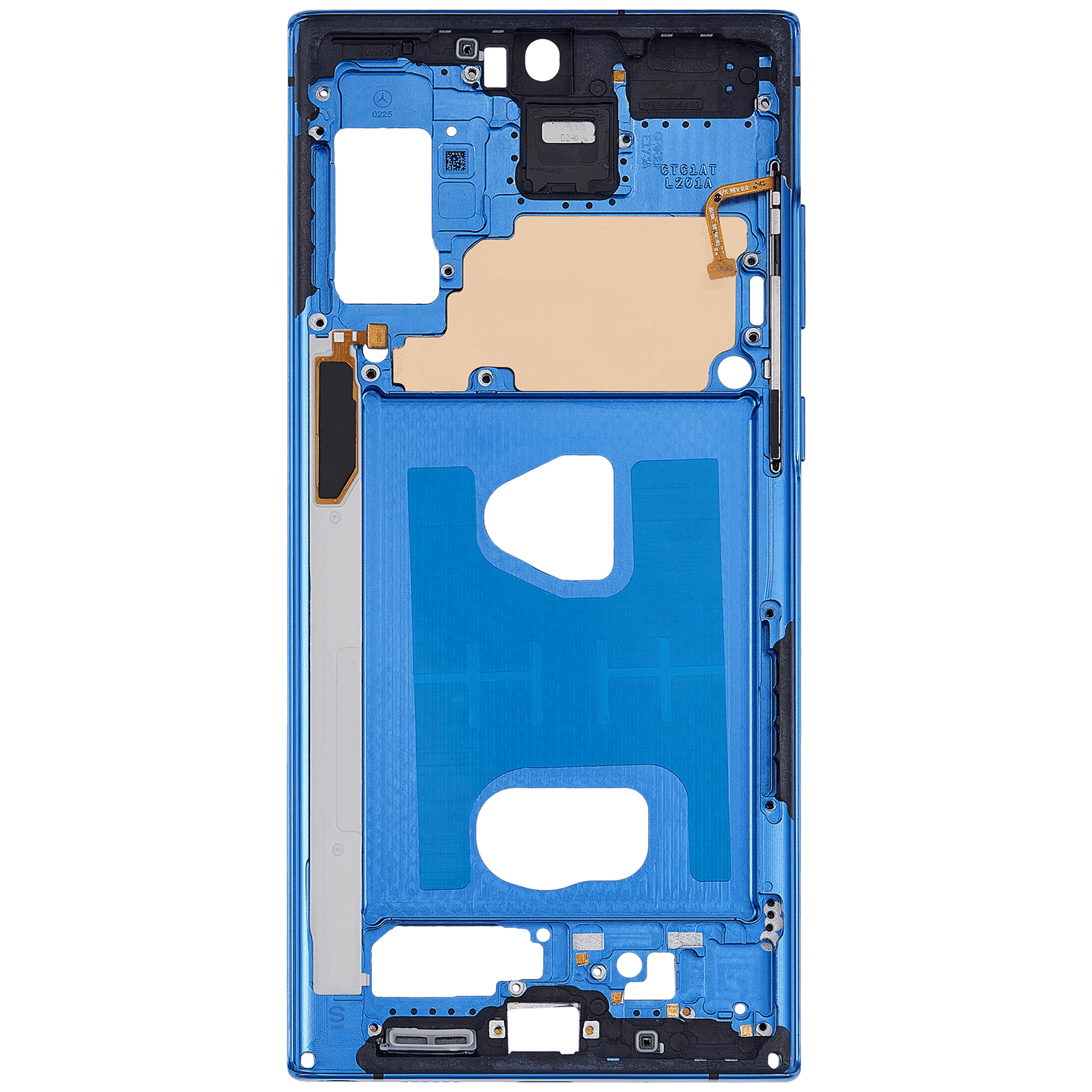 Replacement Mid-Frame Housing Compatible For Samsung Galaxy Note 10 Plus (Aura Blue)