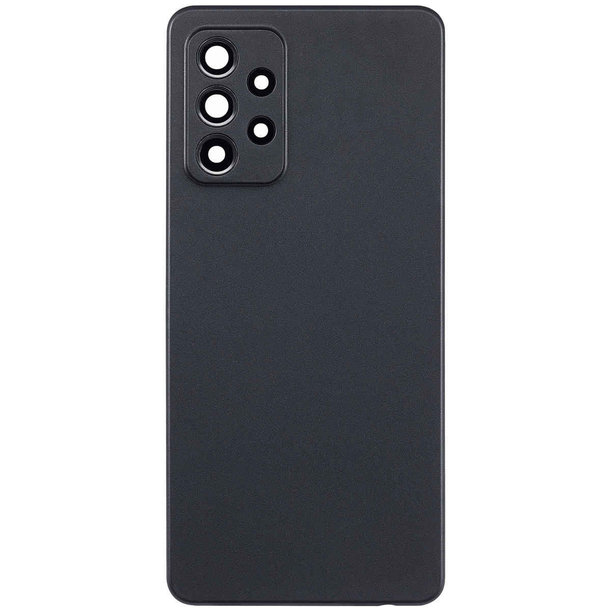 Replacement Back Cover Glass With Camera Lens Compatible For Samsung Galaxy A52 4G (A525 / 2021) (Vemake) (Black)