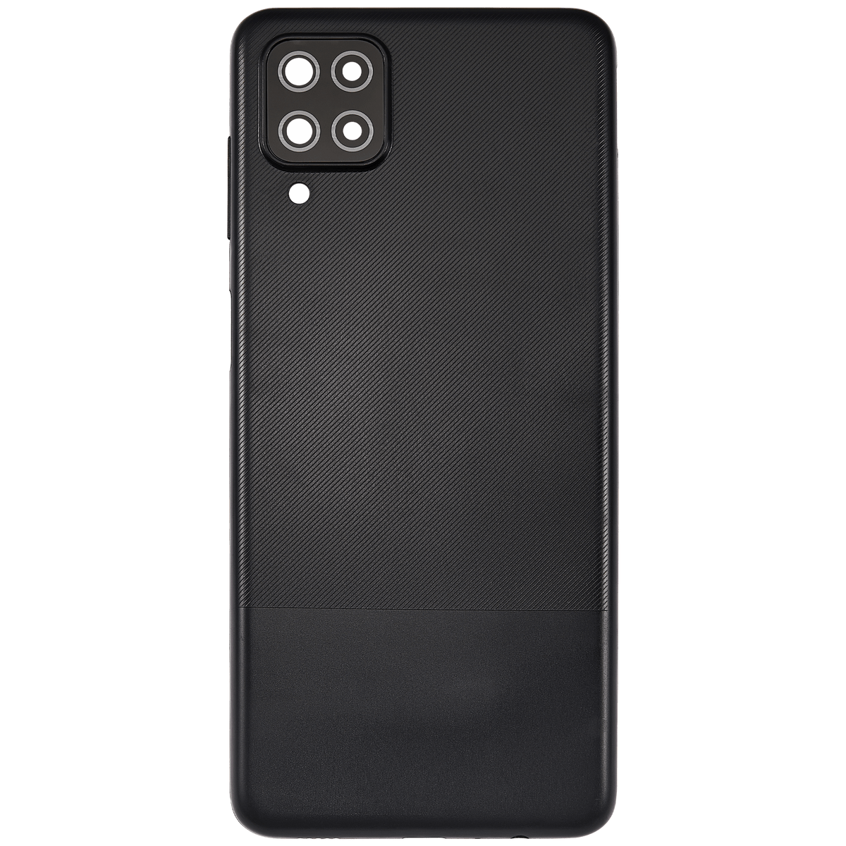 Back Cover Glass With Camera Lens Compatible For Samsung Galaxy A12 (A125 / 2020) (Vemake) (Black)