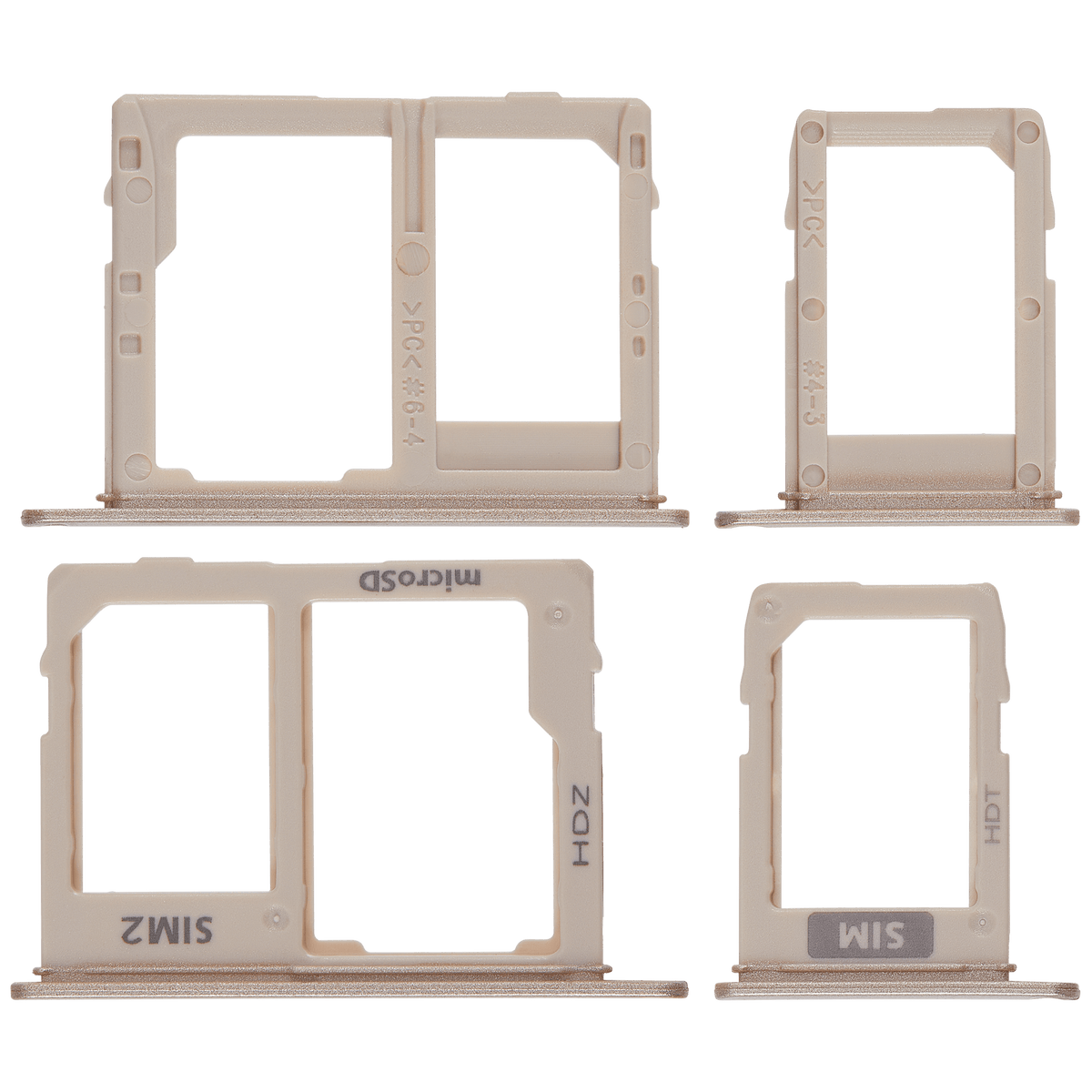 Sim Card Tray Replacement Compatible For Samsung Galaxy A6 (A600 / 2018) / A6 Plus (A605 / 2018) (Gold)