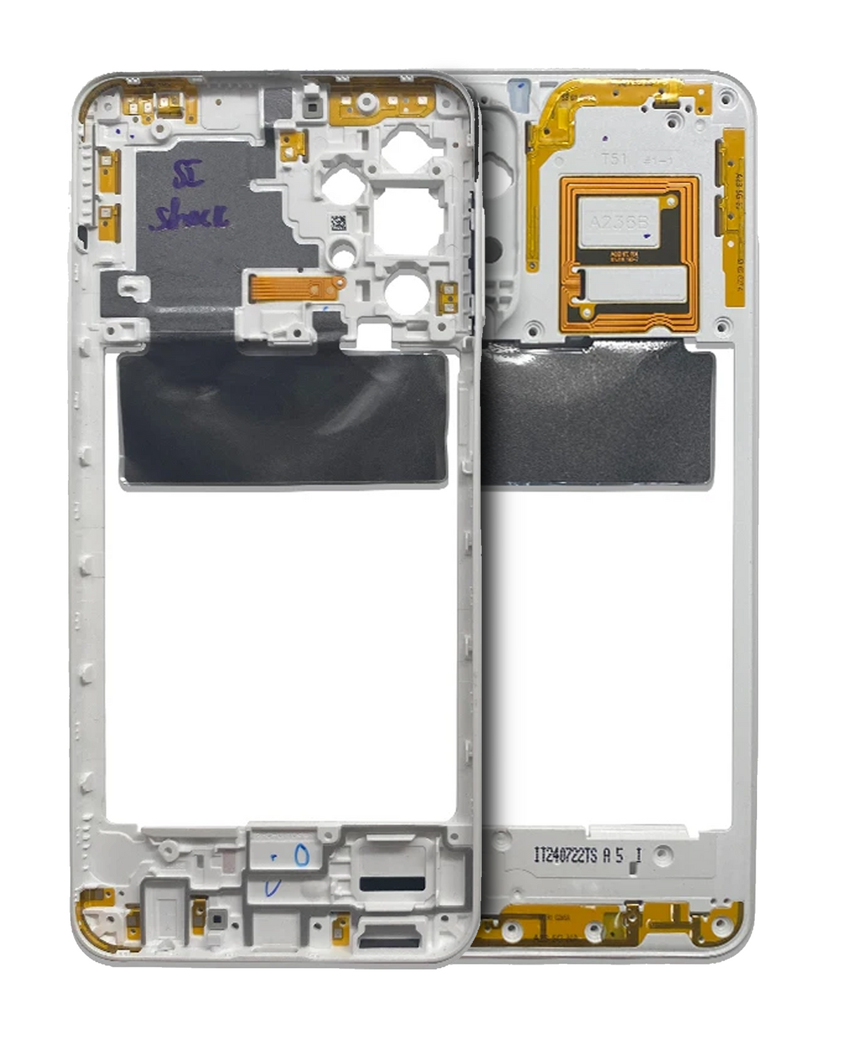 Mid-Frame Housing Compatible For Samsung Galaxy A22 4G (A225 / 2021) (White)