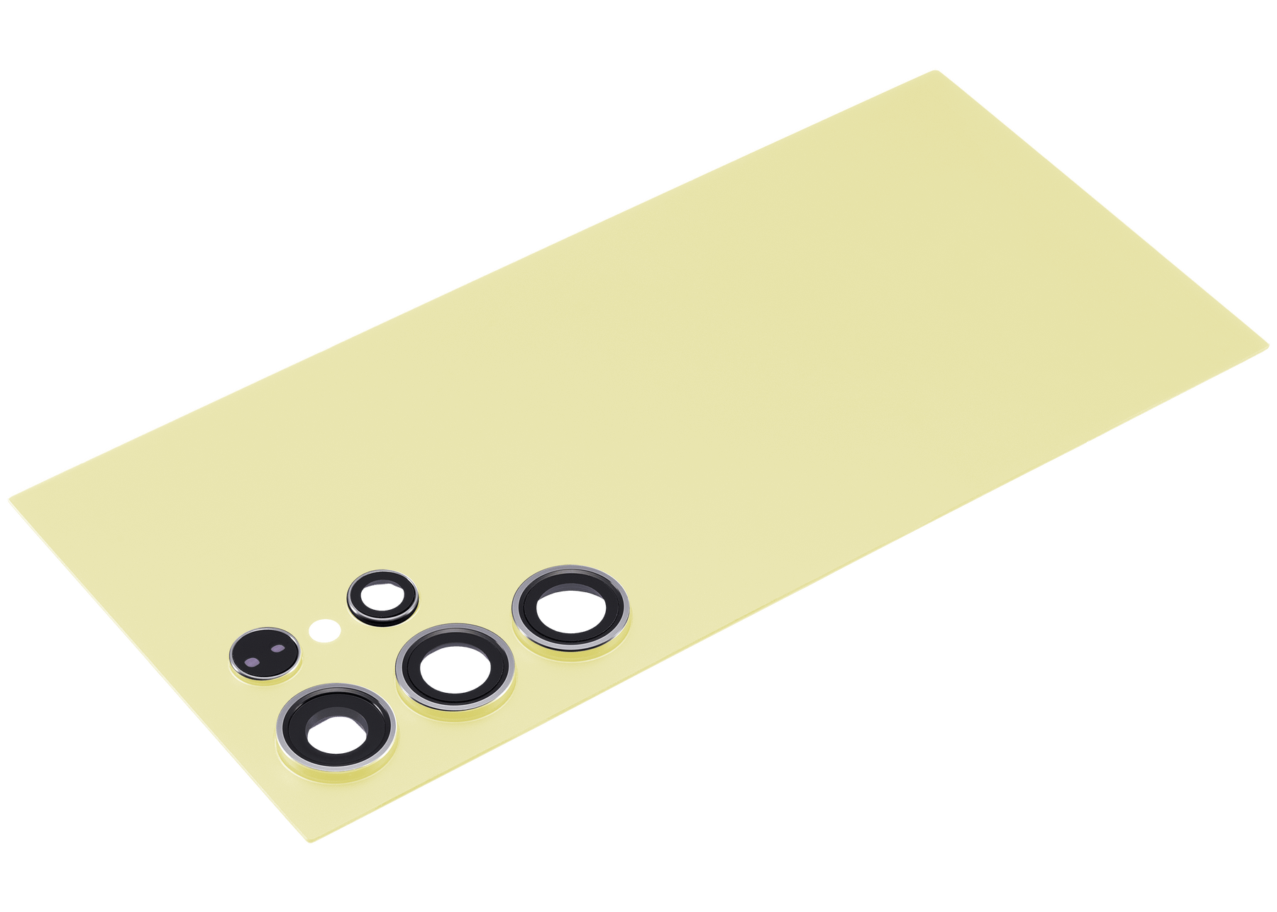 Back Cover Glass With Camera Lens Compatible For Samsung Galaxy S24 Ultra 5G Replacement(No Logo) (Aftermarket Plus) (Titanium Yellow)