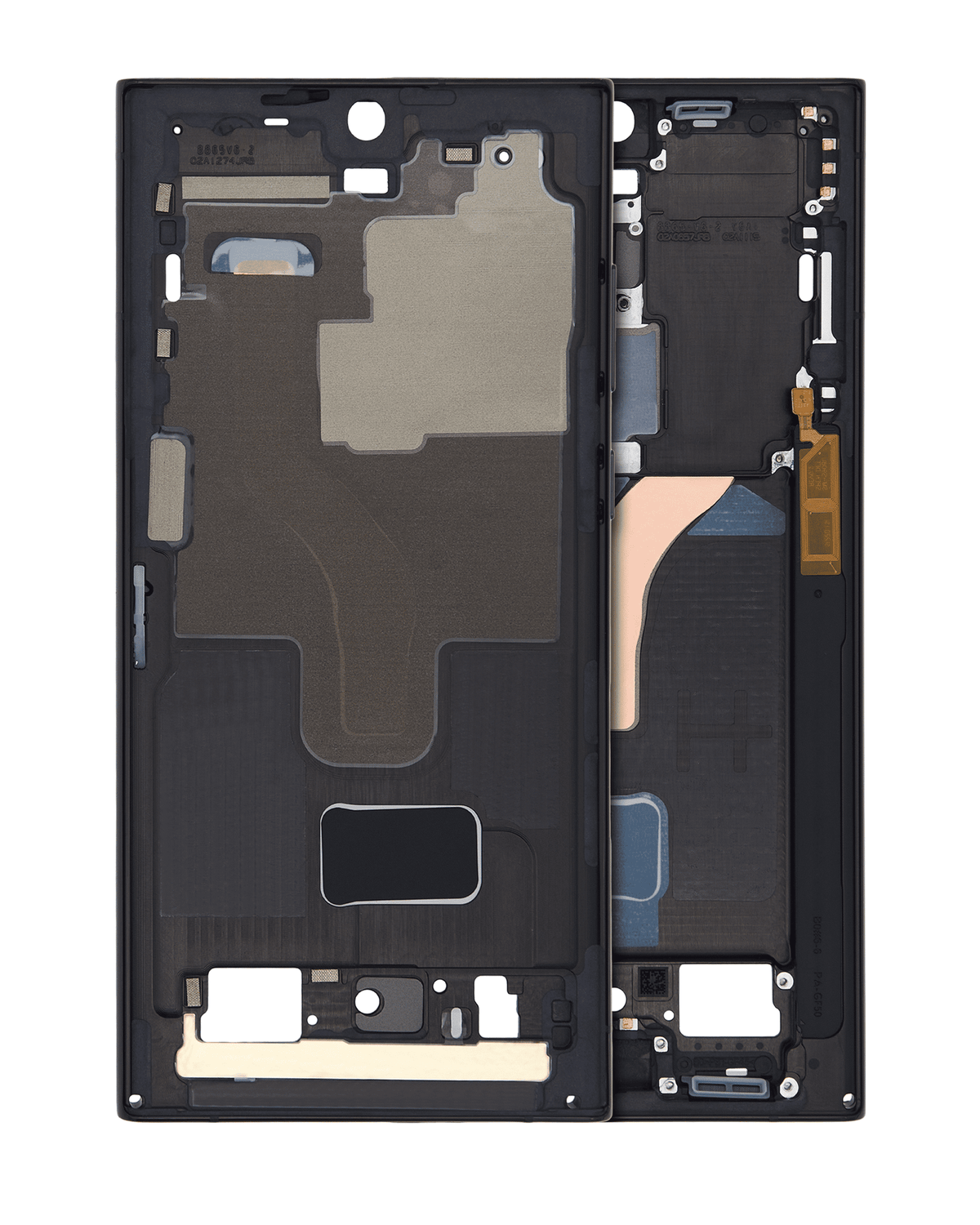 Mid-Frame Housing Compatible For Samsung Galaxy S22 Ultra 5G Replacement (US & International Version) (Phantom Black)