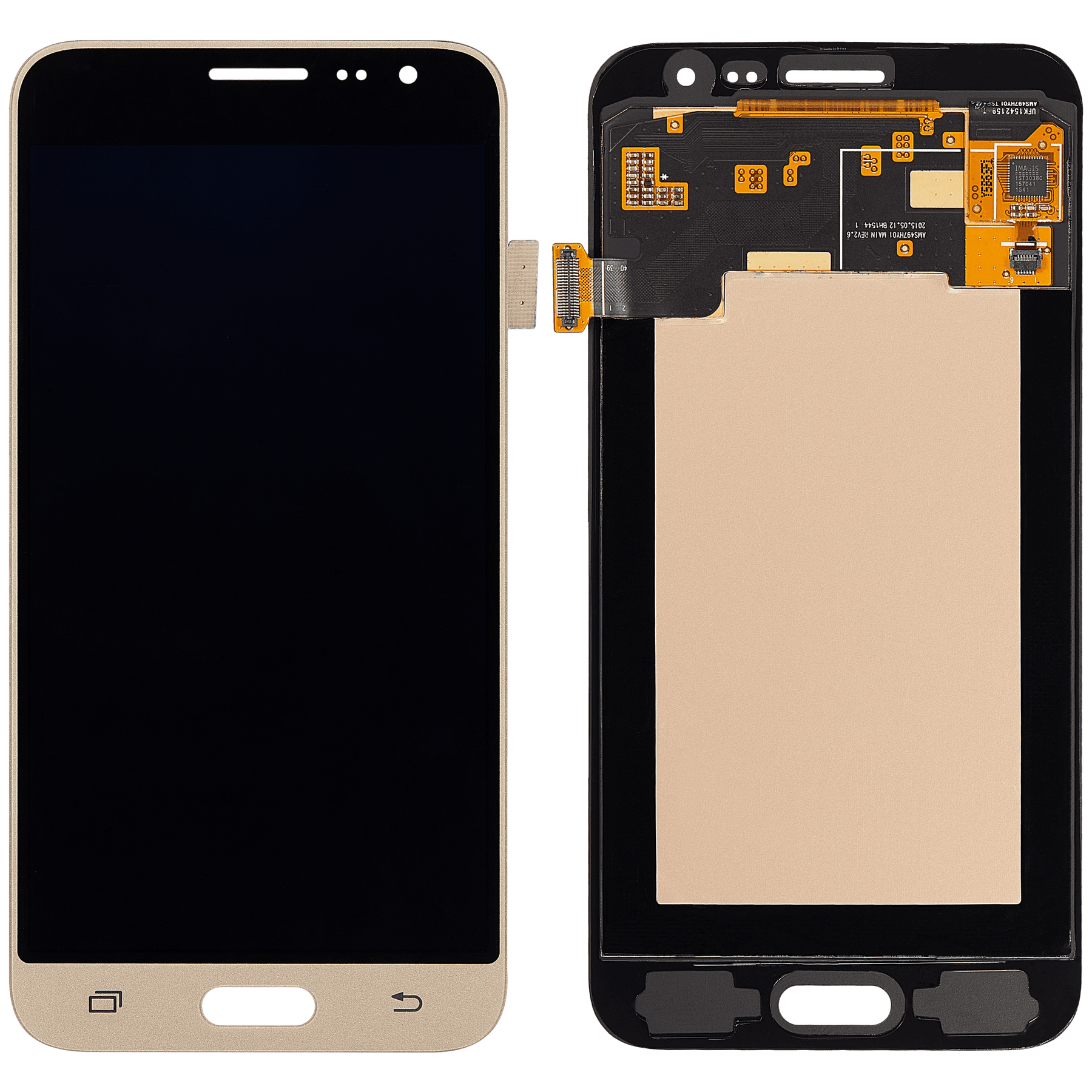 OLED Assembly Without Frame Compatible For Samsung Galaxy J3 / Sol 4G / Express Prime / Amp Prime (J320 / 2016) (Refurbished) (Gold)