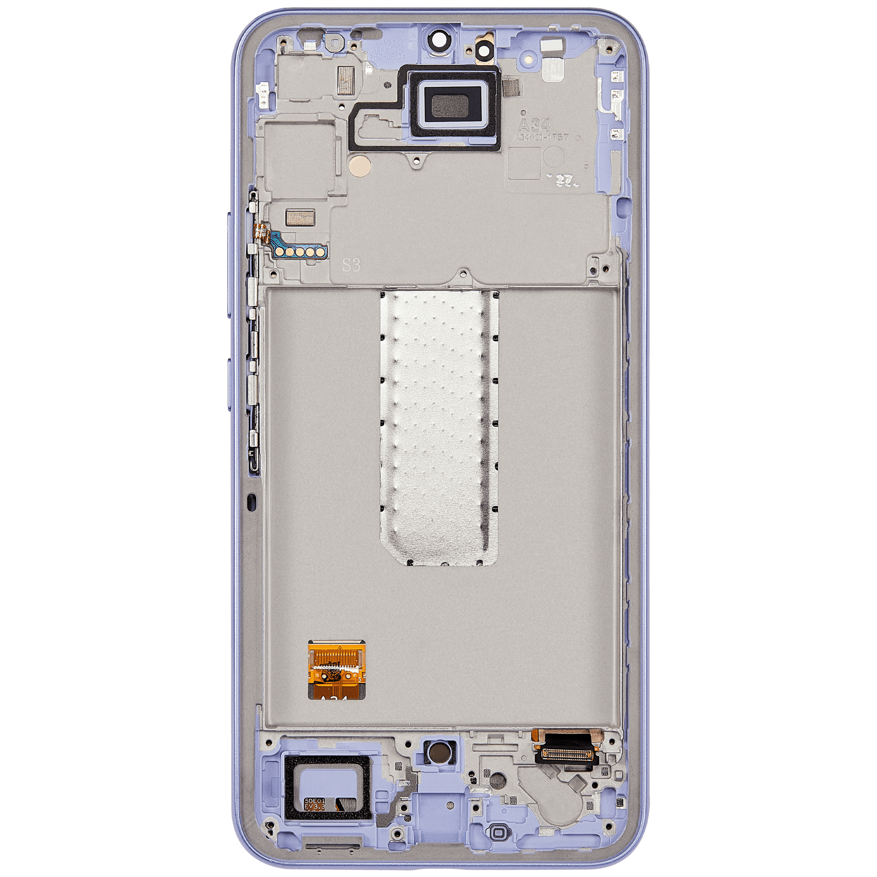 OLED Assembly With Frame Compatible For Samsung Galaxy A34 5G (A346 / 2023) (Refurbished) (Violet)
