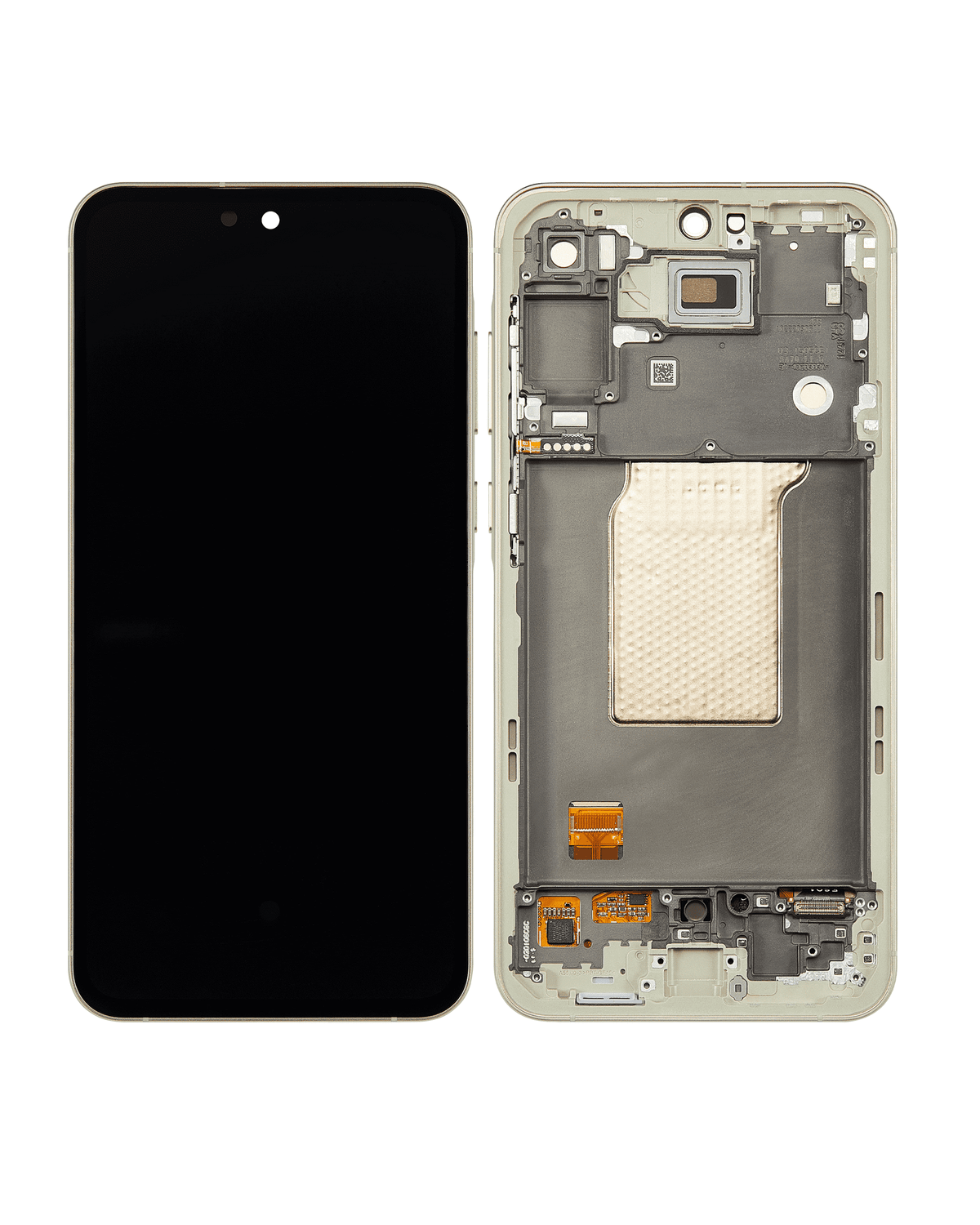 Replacement OLED Assembly With Frame Compatible For Samsung Galaxy A55 (A556 / 2024) (Refurbished) (Lemon)