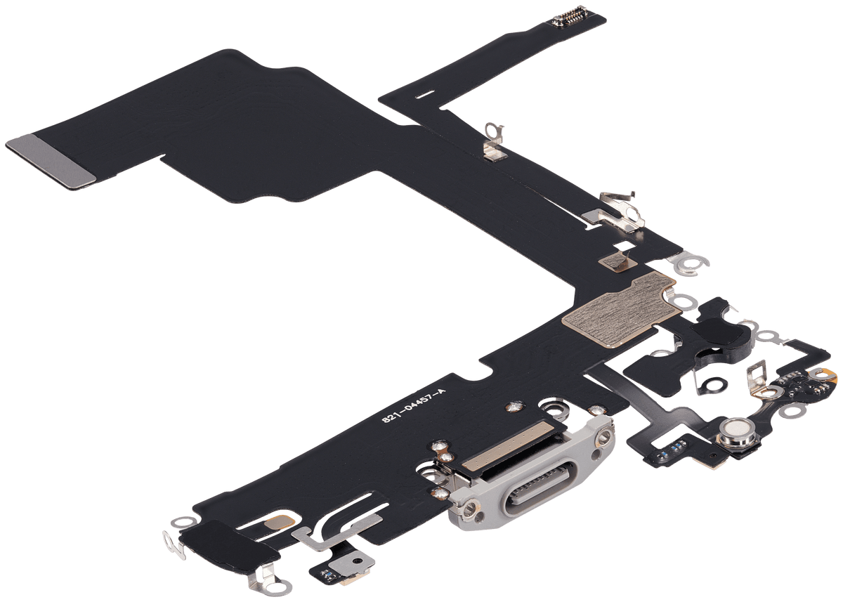 Charging Port Flex Cable Compatible For iPhone 15 Pro (Aftermarket Plus) (White Titanium)