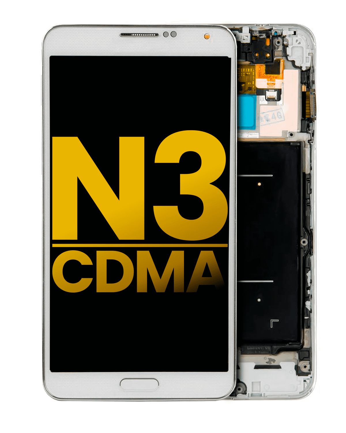 Replacement OLED Assembly With Frame Compatible For Samsung Galaxy Note 3 (Refurbished) (Verizon / Sprint) (White)