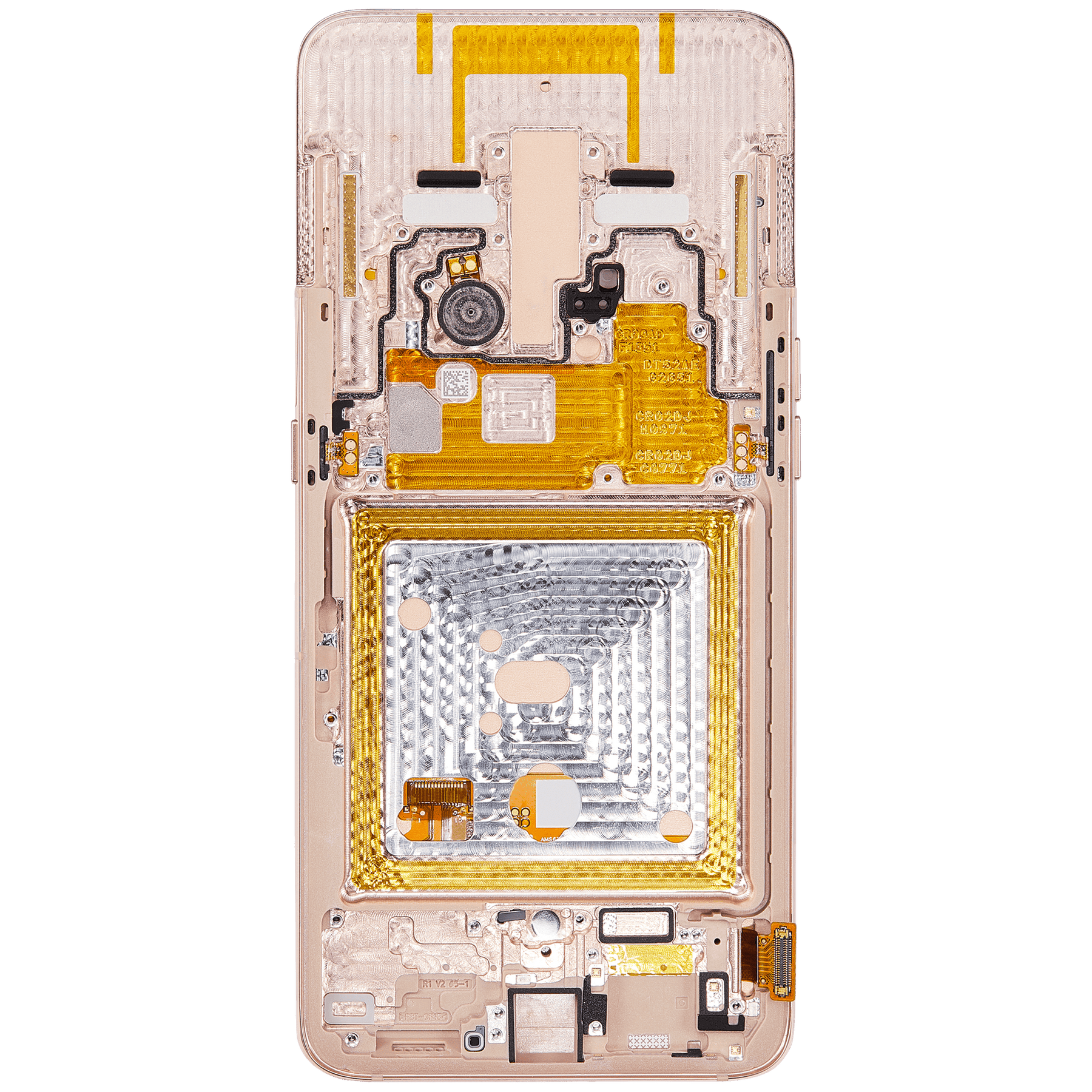 OLED Assembly With Frame Compatible For Samsung Galaxy A80 Replacement by Macfactory.in(A805 / 2019) (Angel Gold) (Refurbished)