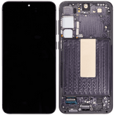 OLED Assembly With Frame Compatible For Samsung Galaxy S23 Plus 5G Replacement(US & International) (Refurbished) (Phantom Black)