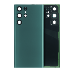 Back Cover Glass With Camera Lens Compatible For Samsung Galaxy S22 Ultra Replacement (Service Pack) (Graphite)