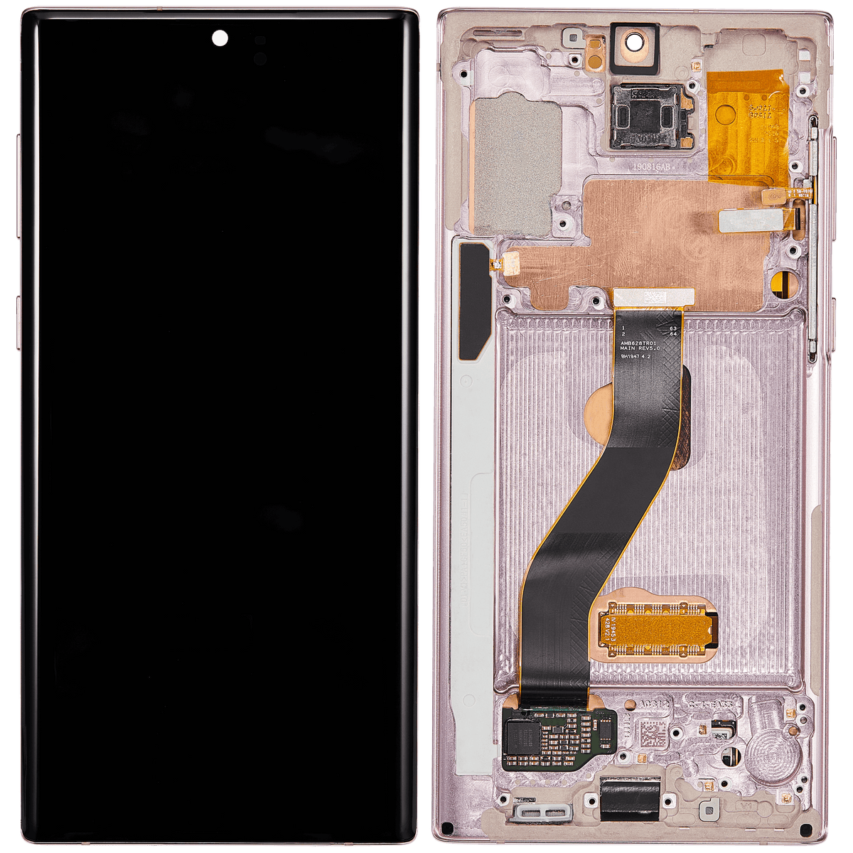 Replacement OLED Assembly With Frame Compatible For Samsung Galaxy Note 10 (Refurbished) (Aura Glow / Silver)