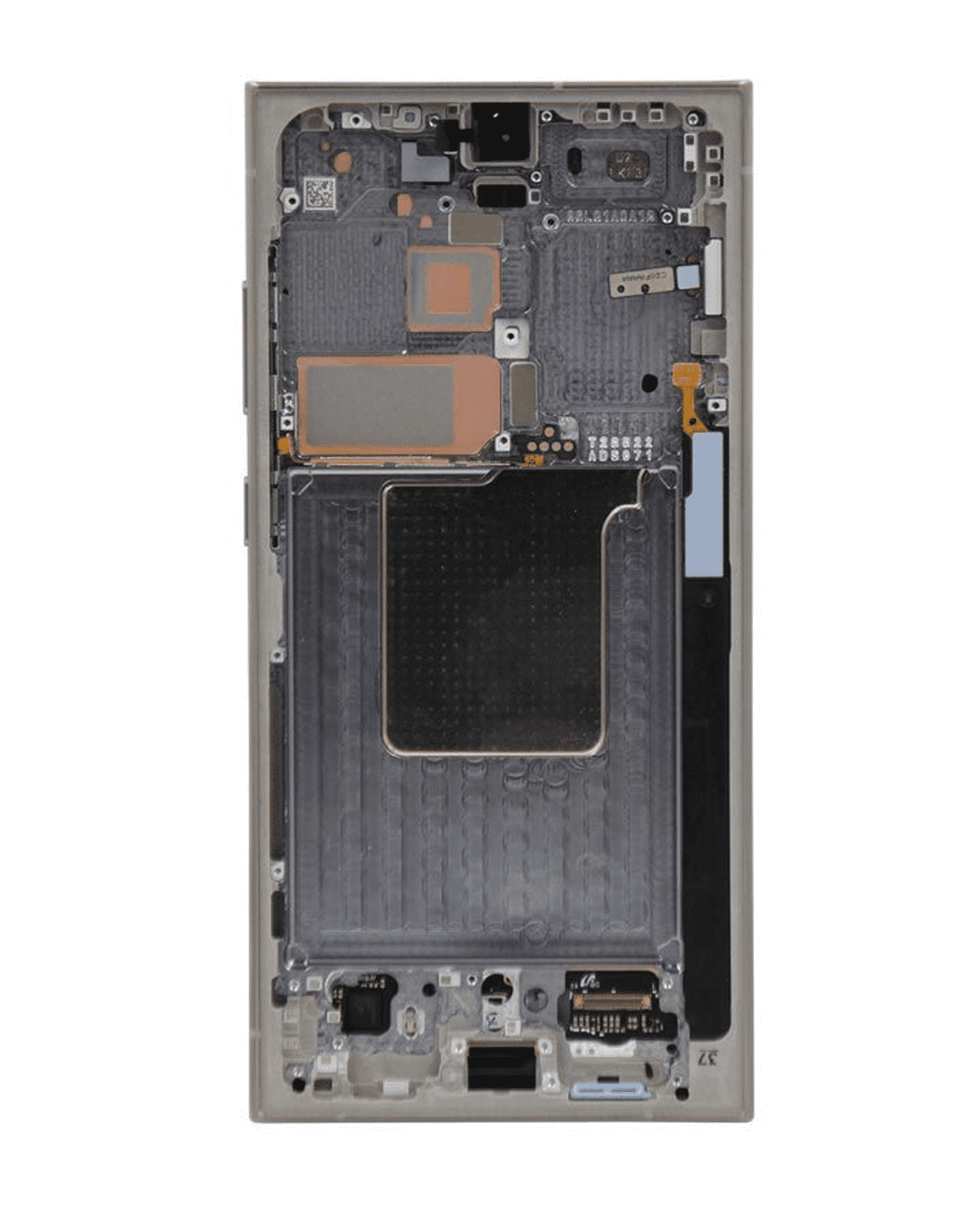 OLED Assembly With Frame Compatible For Samsung Galaxy S24 Ultra Replacement By MacFactory (Vemake) (Titanium Gray)