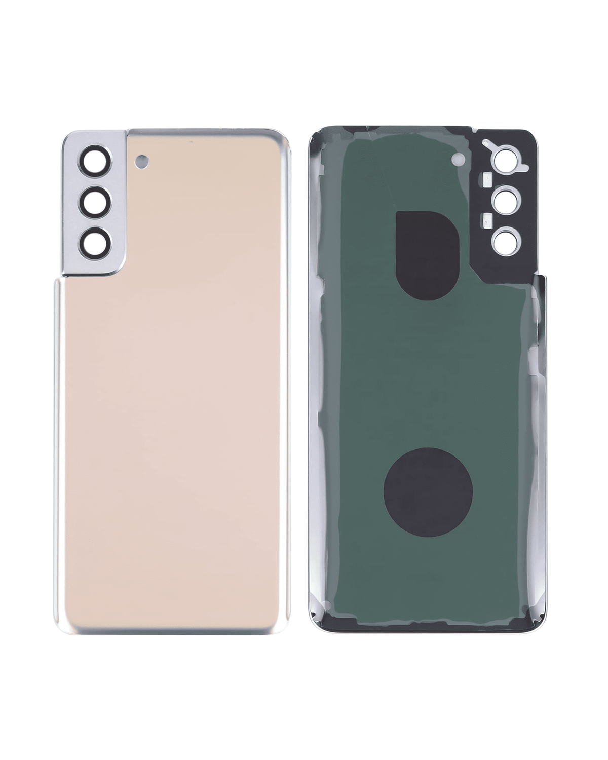 Back cover Glass With Adhesive Compatible For Samsung Galaxy S21 Plus 5G Replacement (Service Pack) (Phantom Gold)