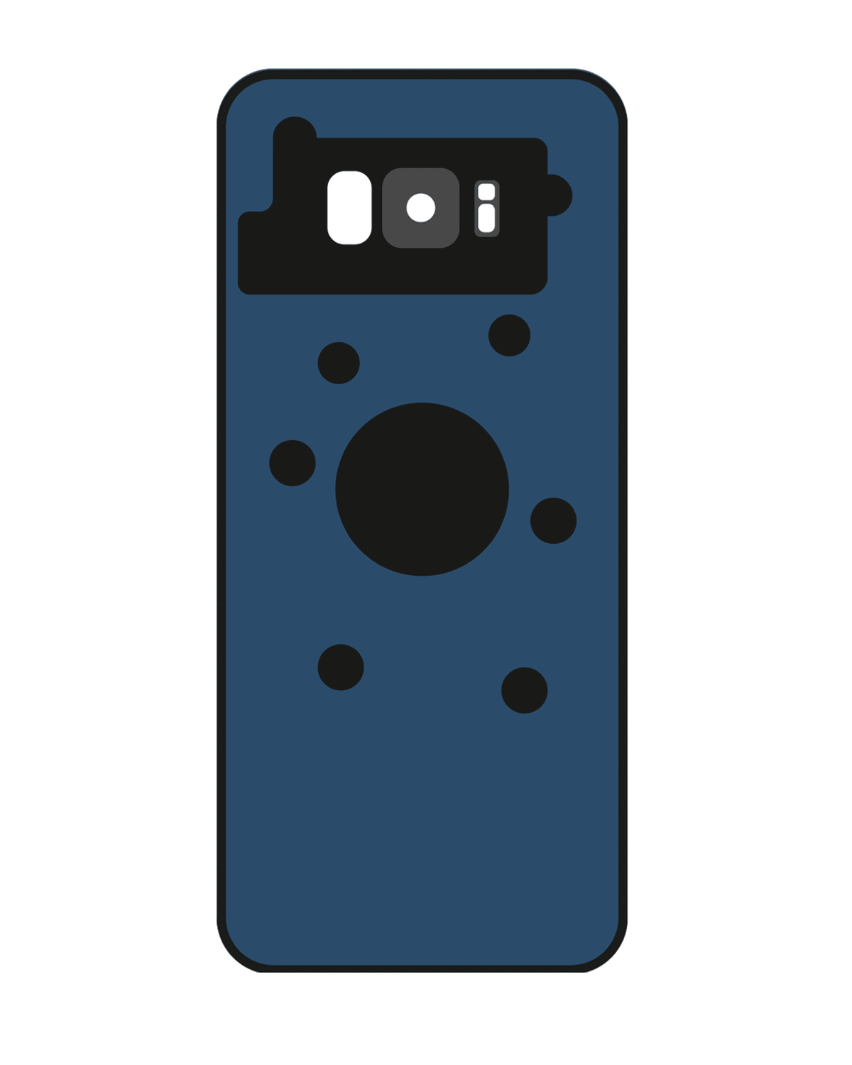 Back Cover Glass With Camera Lens Replacement Compatible For Samsung Galaxy S8 (Service Pack) (Arctic Silver)