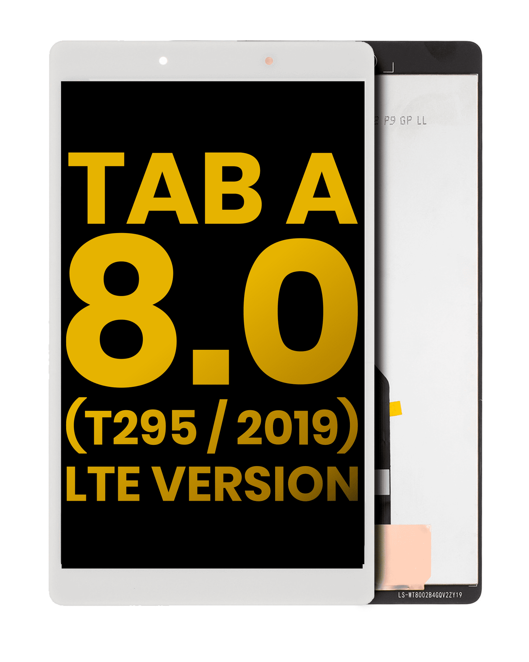 Replacement LCD Assembly Without Frame Compatible For Samsung Galaxy Tab A 8.0" (2019) (T295) (LTE Version) (Refurbished) (White)