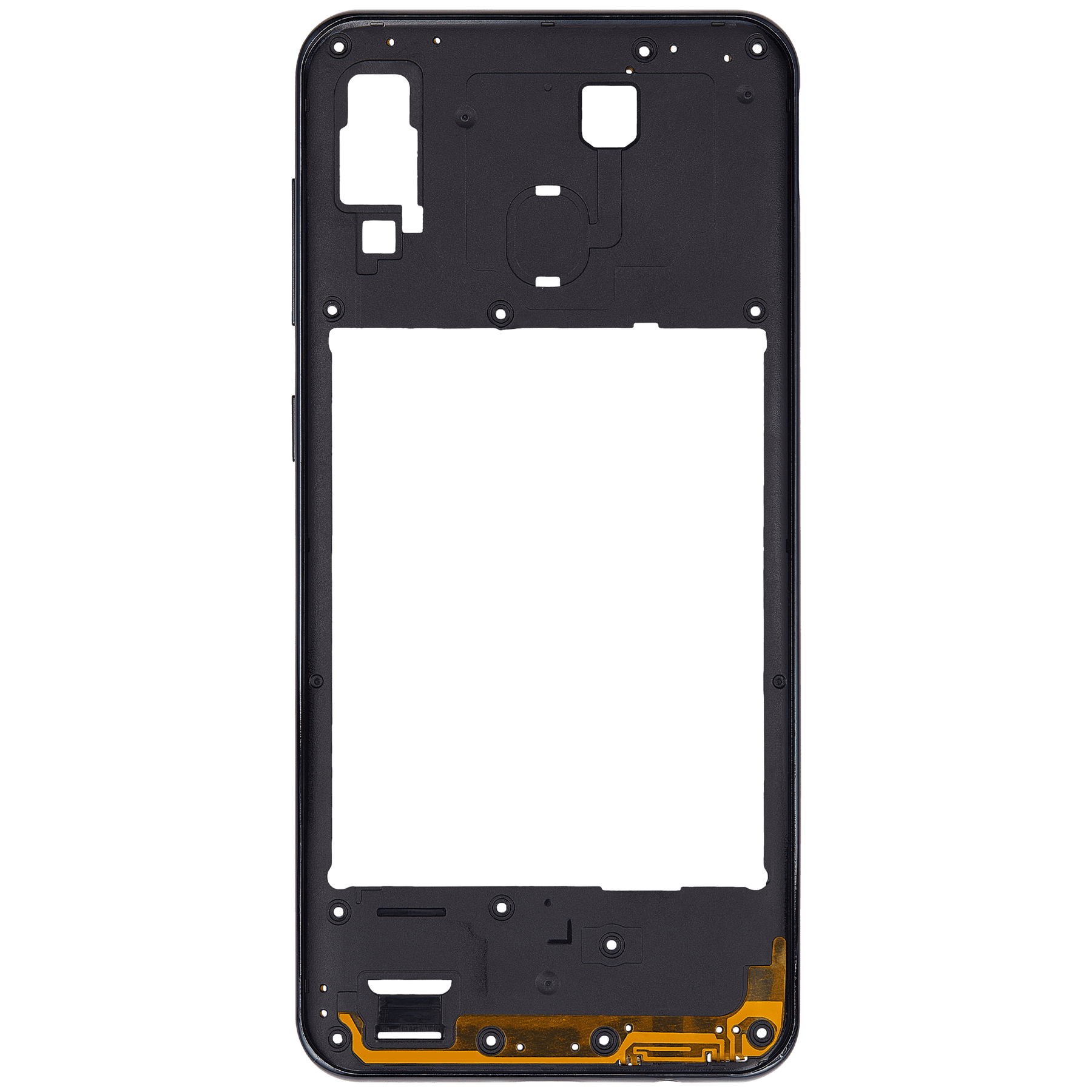 Mid-Frame Housing Compatible For Samsung Galaxy A30 (A305 / 2019) (Vemake) (Black)