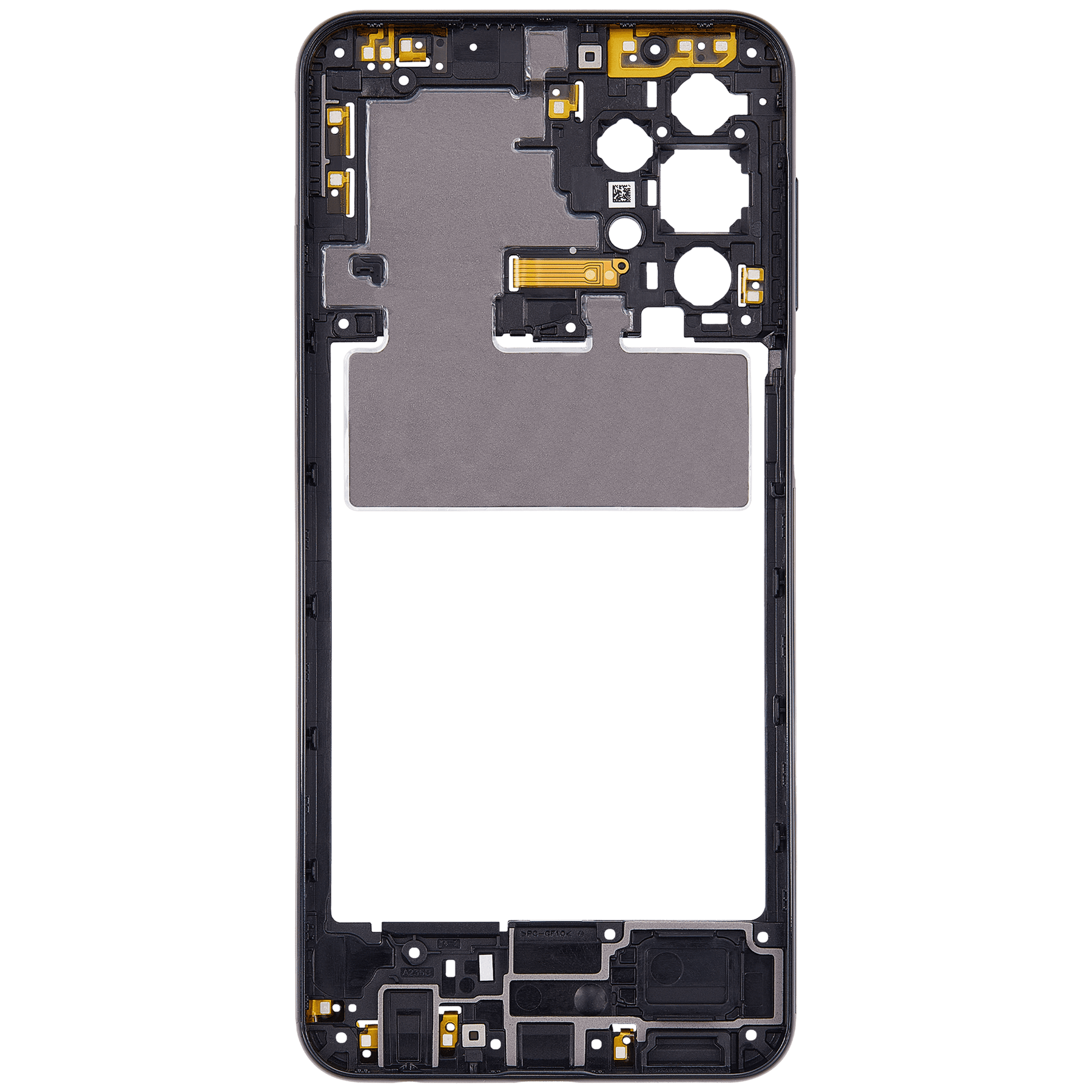 Mid-Frame Housing Compatible For Samsung Galaxy A23 5G (A236U / A236B / 2022) (US & International Version) (Black)