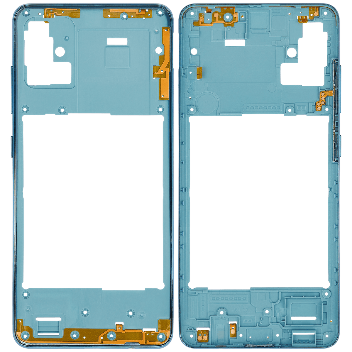 Mid-Frame Housing Compatible For Samsung Galaxy A51 4G (A515 / 2019) (Prism Crush Blue)