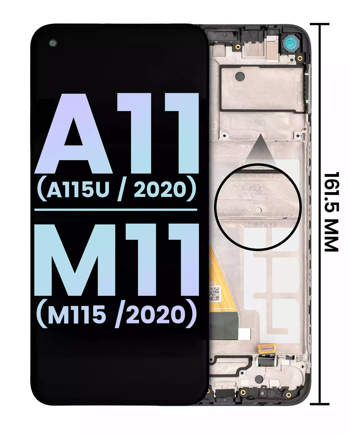 LCD Assembly With Frame Compatible For Samsung Galaxy A11 (A115U / 2020) M11 (M115 /2020) (US Version) (Service Pack) (All Colors)