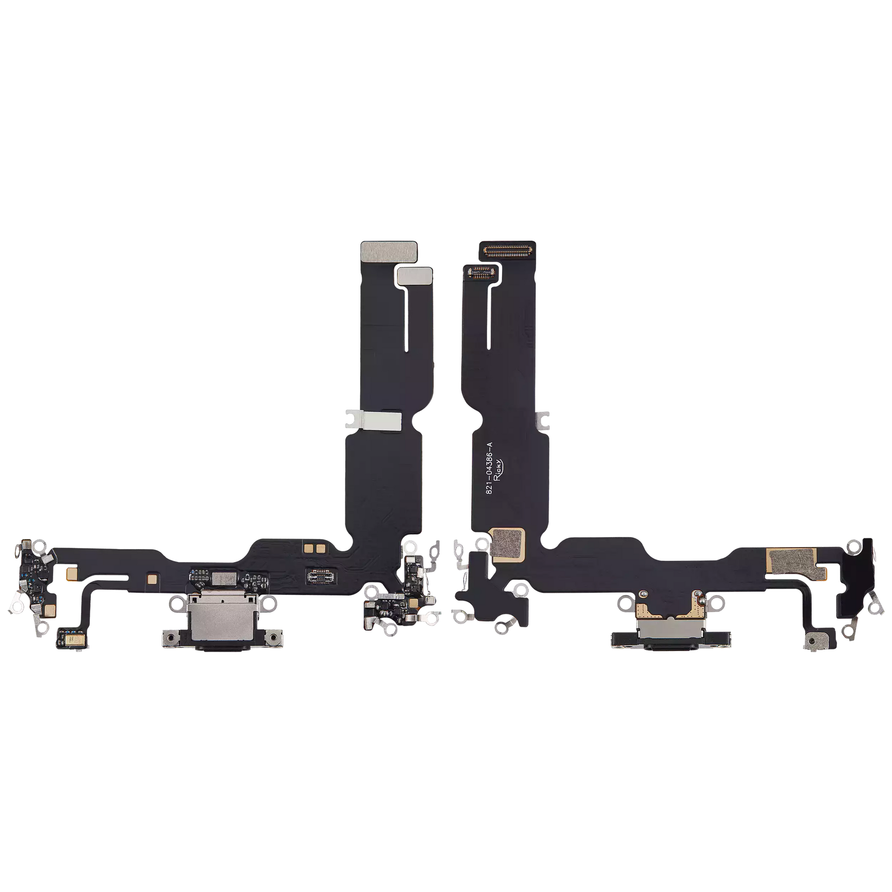 Charging Port Flex Cable Compatible For iPhone 15 Plus (Aftermarket Plus) (Black)