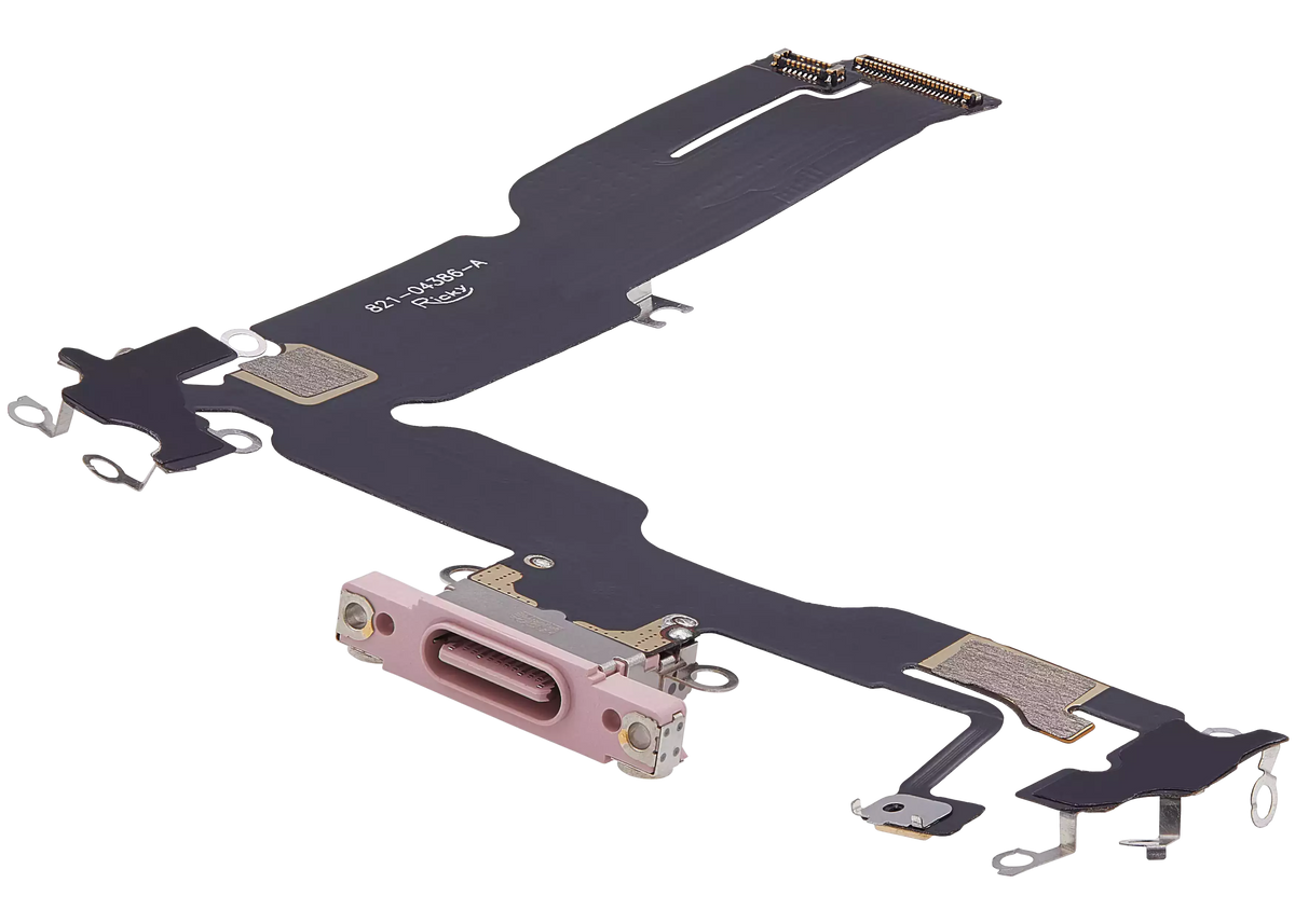 Charging Port Flex Cable Compatible For iPhone 15 Plus (Aftermarket Plus) (Pink)