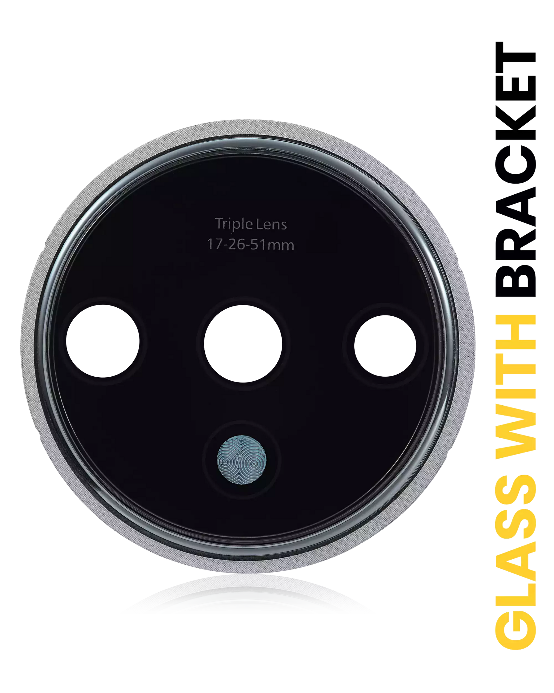 Replacement Back Camera Lens With Bracket Compatible For OnePlus 7T (Frosted Silver)