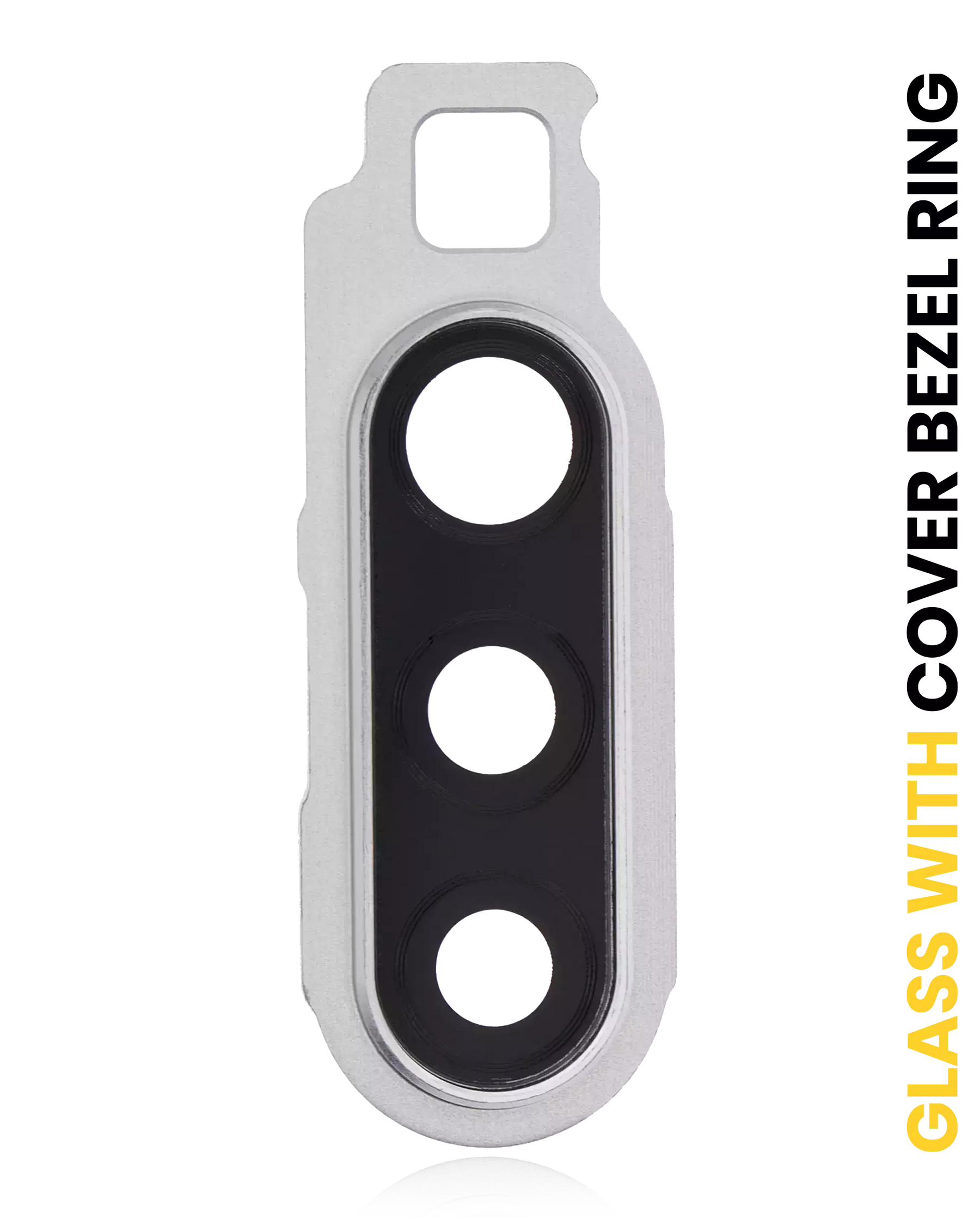 Replacement Back Camera Lens With Cover Bezel Ring Compatible For Samsung Galaxy A90 5G (A908 / 2019) (White)