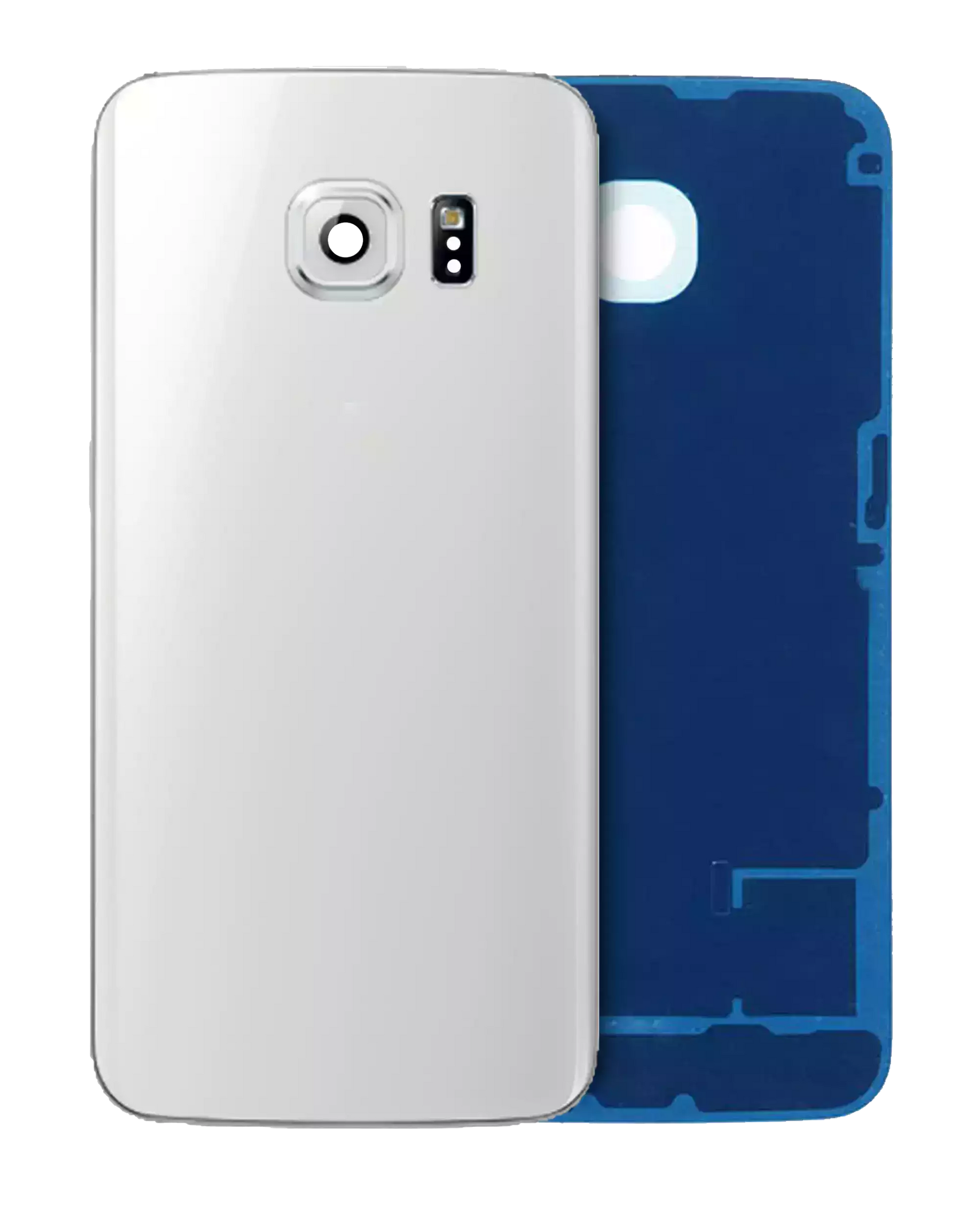 Replacement Back Cover Glass With Camera Lens Compatible For Samsung Galaxy S6 Edge (Service Pack) (White)